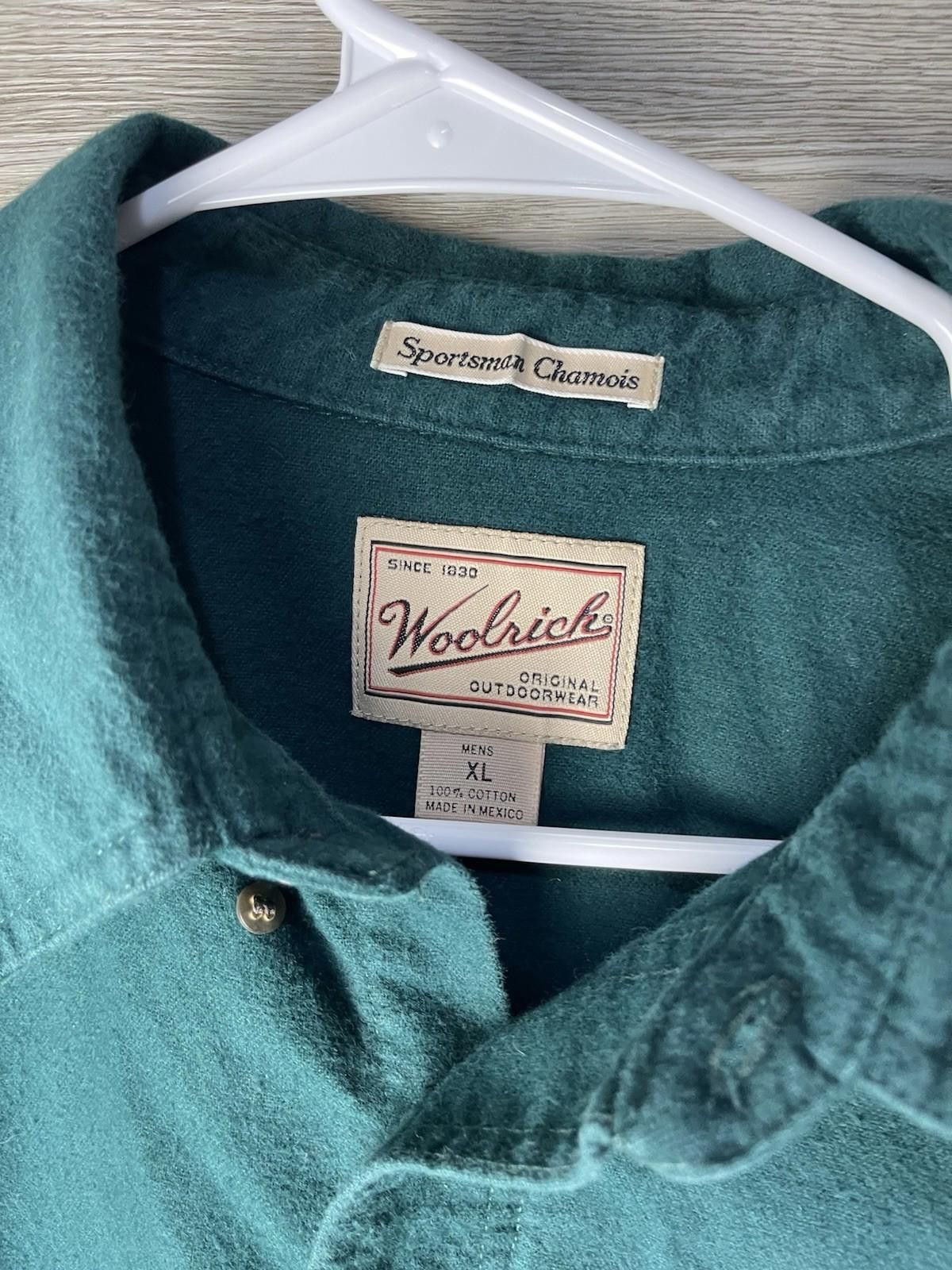 Woolrich Woolen Mills Woolrich Shirt Mens XL Green Sportsman Chamois Long Sleeve Size US XL / EU 56 / 4 - 3 Thumbnail