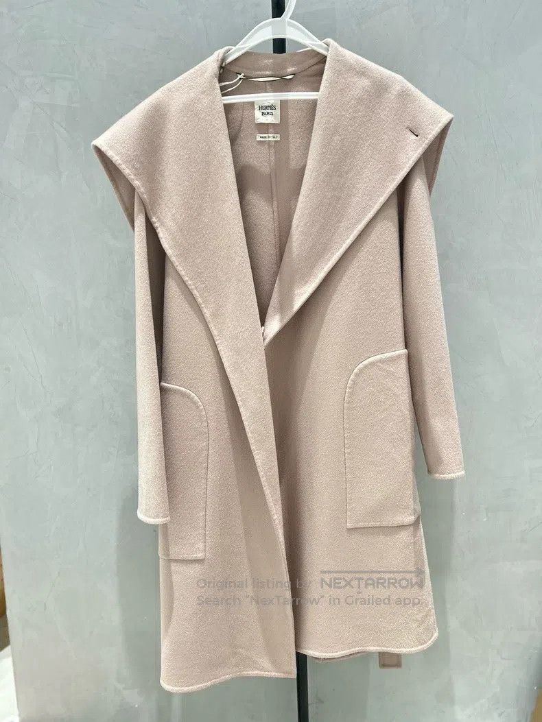 Hermes Hermes Leather Hooded Cloak Overcoat Size XXS / US 00 / IT 34 - 1 Thumbnail