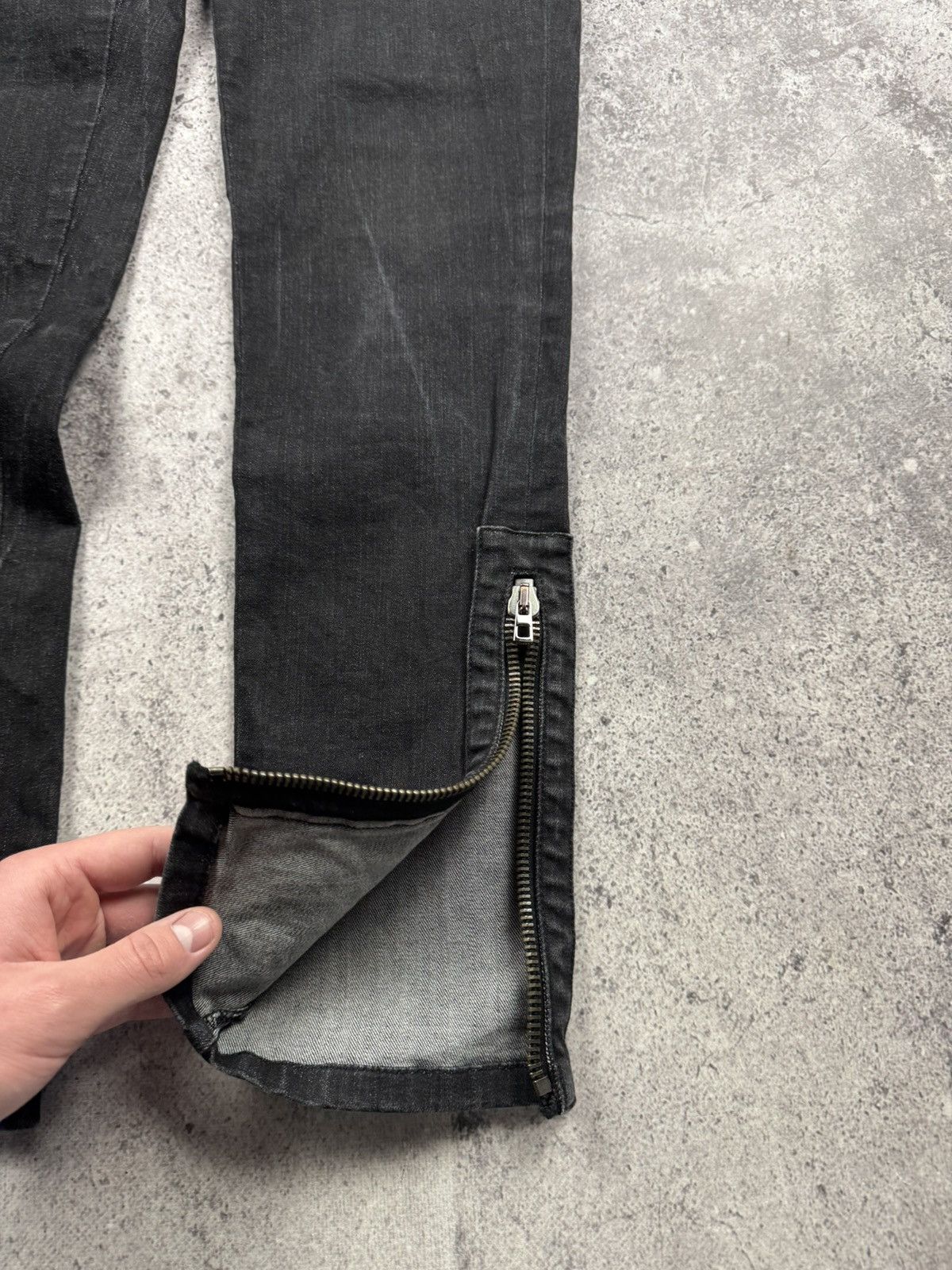 Bally Vintage Bally Y2K Opium Black Zip jeans Luxury Very Rare Size 30" / US 8 / IT 44 - 3 Thumbnail