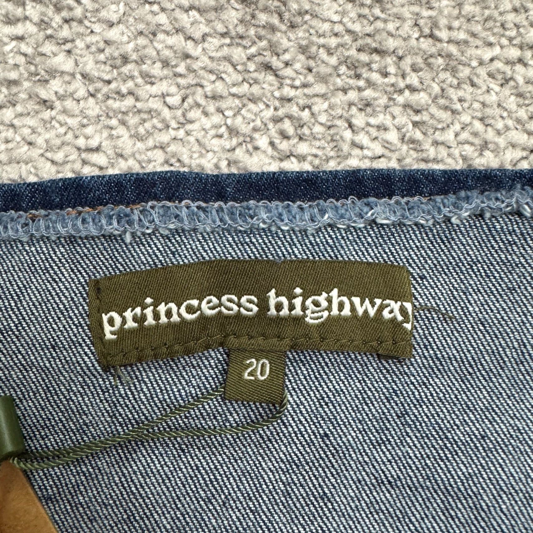 Vintage Princess Highway Jumpsuit Denim Belted Wide-Leg 16W Blue Women Size 38" / US 16 / IT 52 - 4 Thumbnail