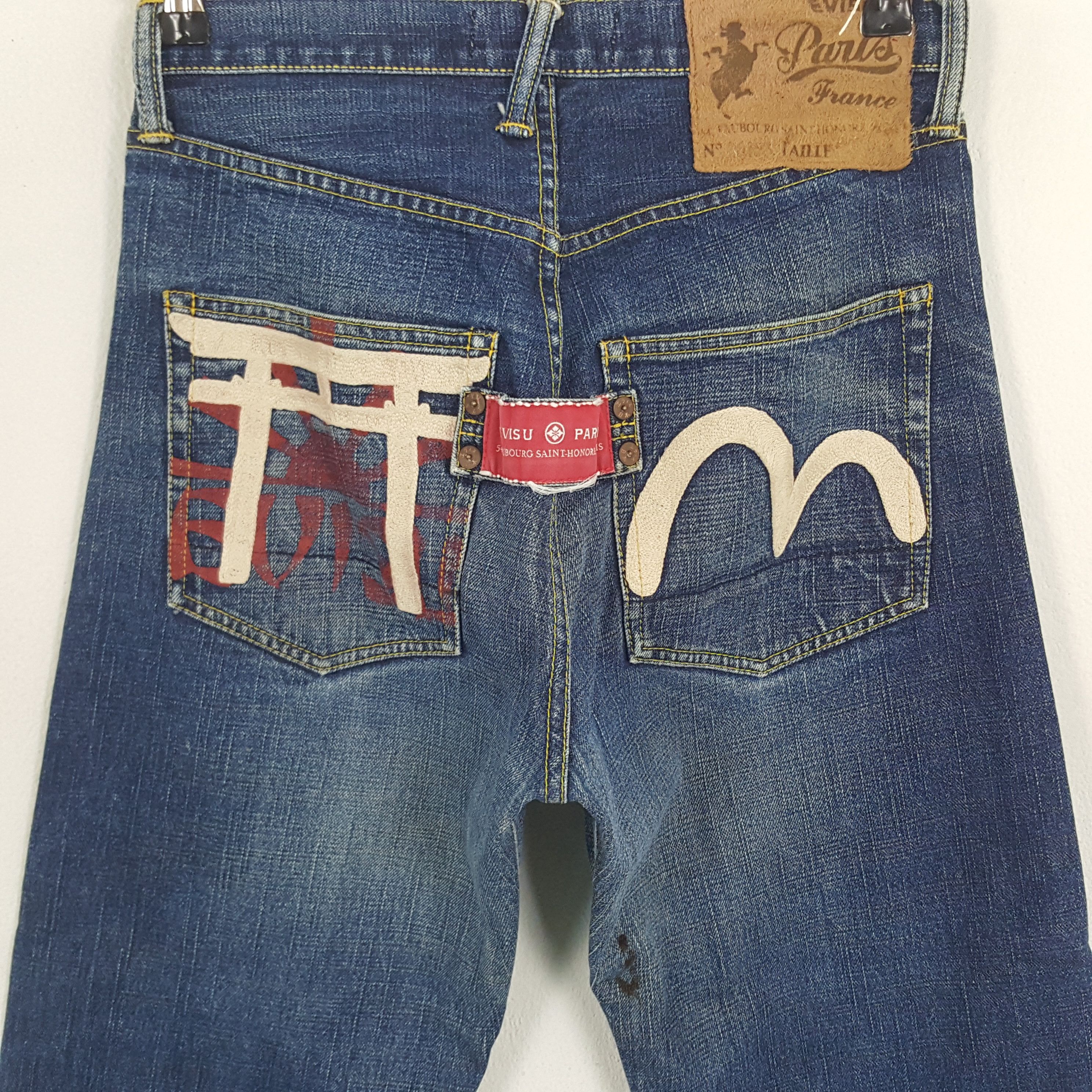 Evisu × Japanese Brand × Vintage Vintage Evisu Paris Japanese Brand Daicock Custom Denim Jean Size US 28 / EU 44 - 5 Thumbnail