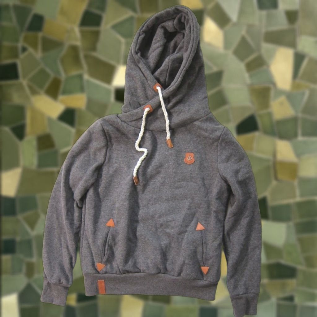 Vintage NWT Zanzea Grey Stretch Soft Hooded Pullover Pocket Sweatshirt Women Large Size L / US 10 / IT 46 - 1 Thumbnail