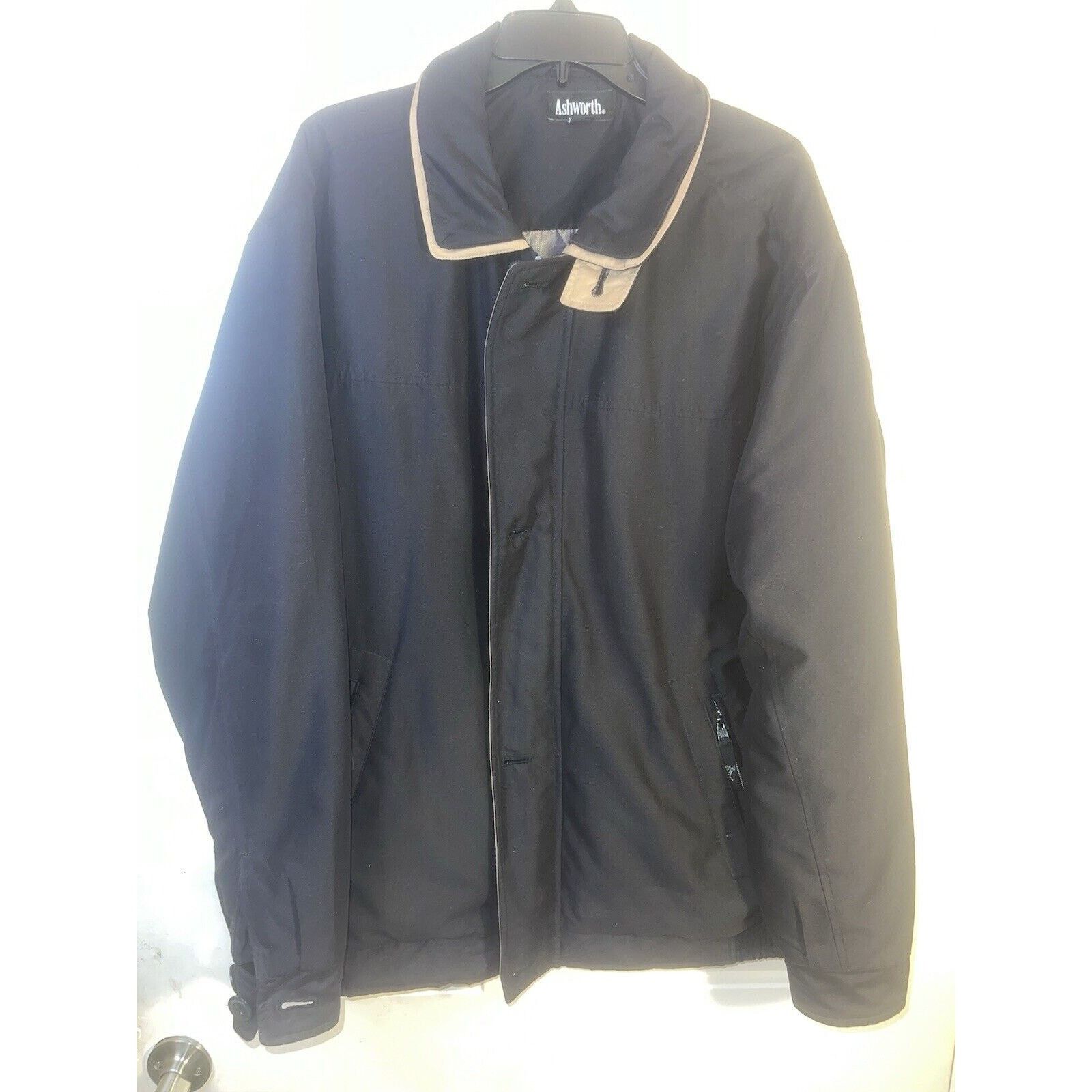 Ashworth VINTAGE 90s ASHWORTH JACKET BLACK MENS LARGE COAT ZIP UP Size US L / EU 52-54 / 3 - 1 Thumbnail