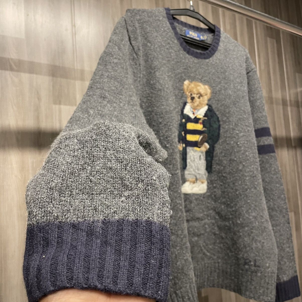 Polo Ralph Lauren Polo Ralph Lauren polo bear sweater Size US XL / EU 56 / 4 - 4 Thumbnail