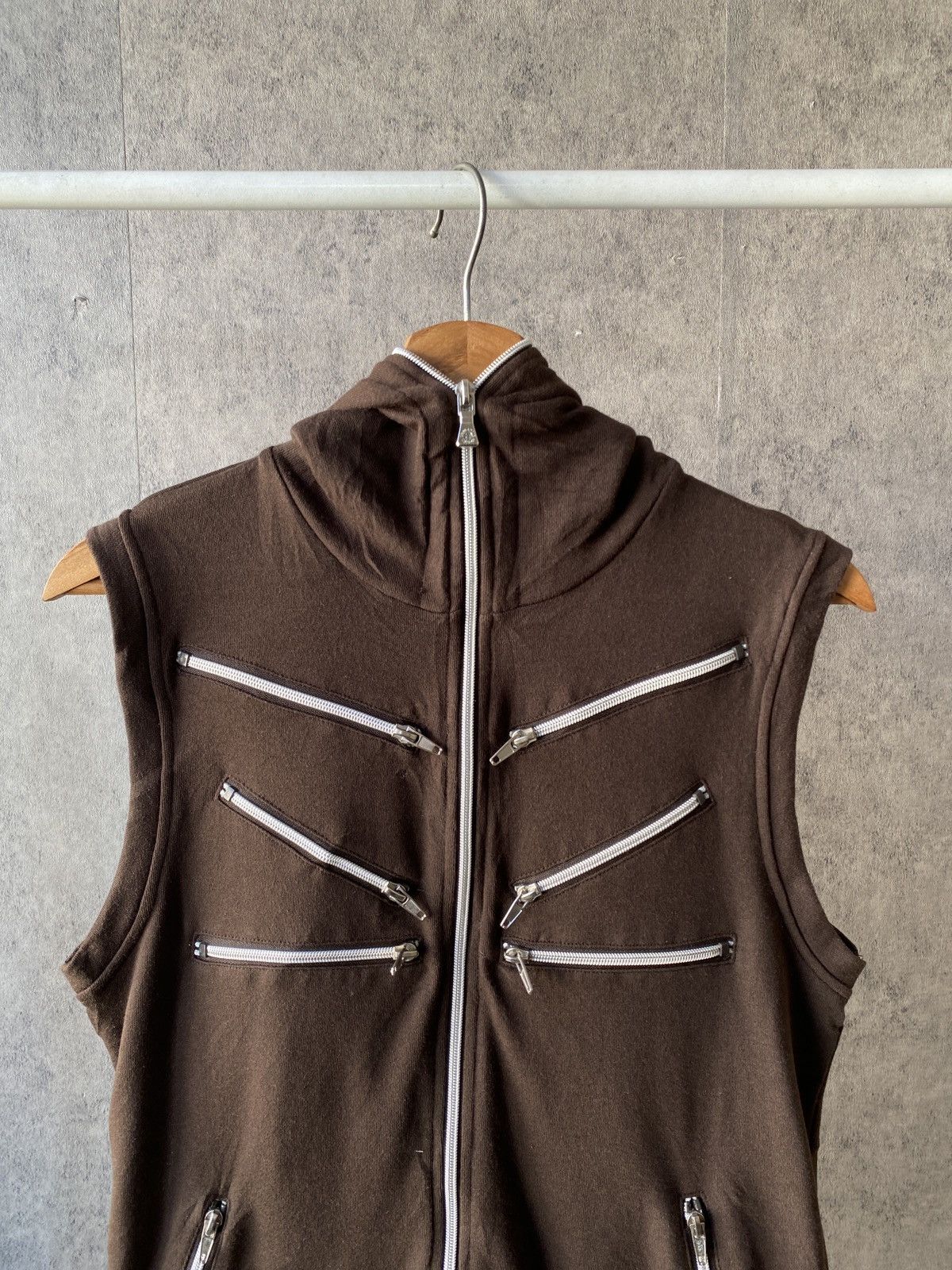 semanticdesign Semantic Design Multi Zipper Sleeveless Hoodie Full Zip Size US M / EU 48-50 / 2 - 5 Thumbnail