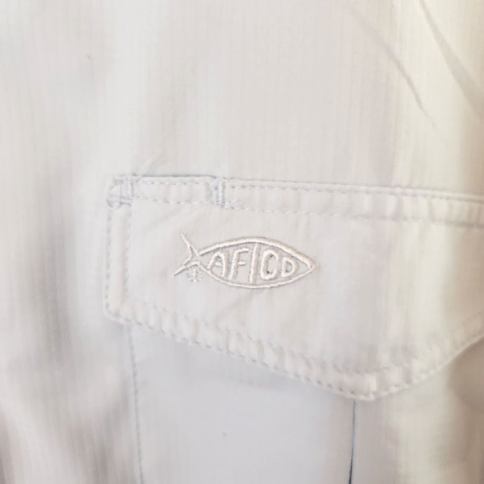 Vintage Aftco Shirt Mens 2XL Light Blue Short Sleeve Button-Down AFtech Vented Fishing Shirt Size US XXL / EU 58 / 5 - 5 Thumbnail