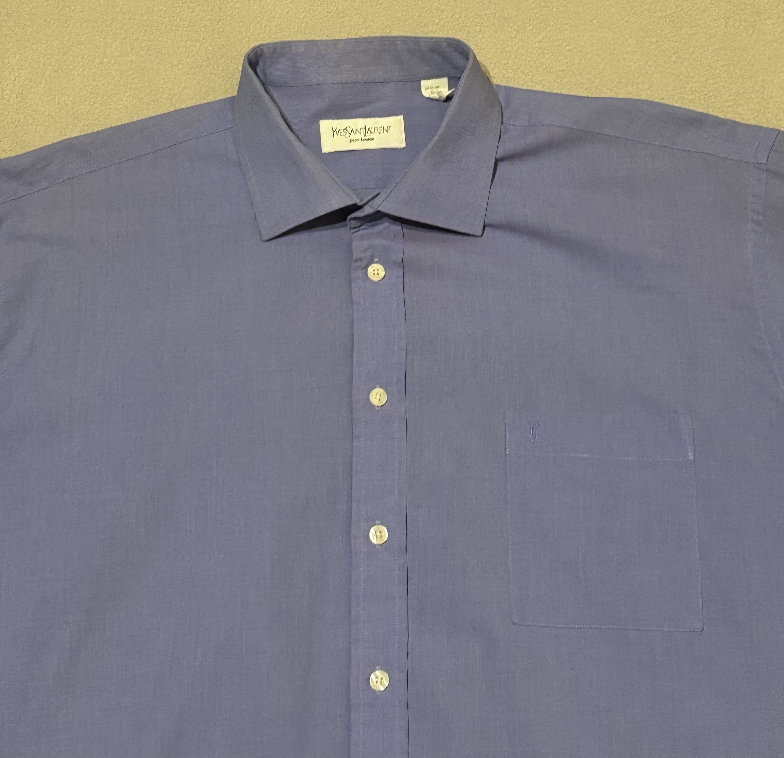 Yves Saint Laurent Yves Saint Laurent Purple Shirt Size 41 Size US XXL / EU 58 / 5 - 8 Thumbnail