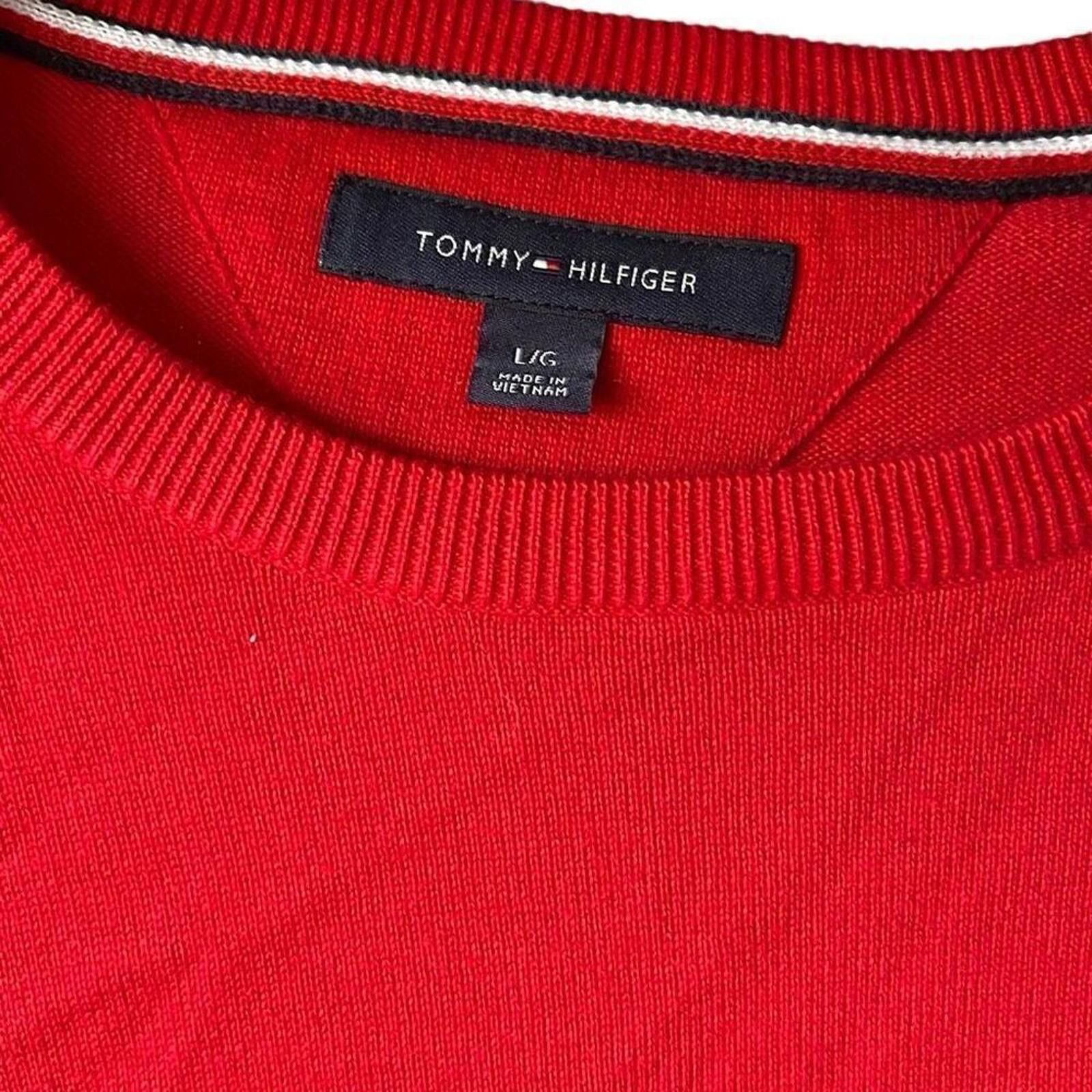 Tommy Hilfiger Tommy Hilfiger men's red cotton sweater large Size US L / EU 52-54 / 3 - 4 Thumbnail
