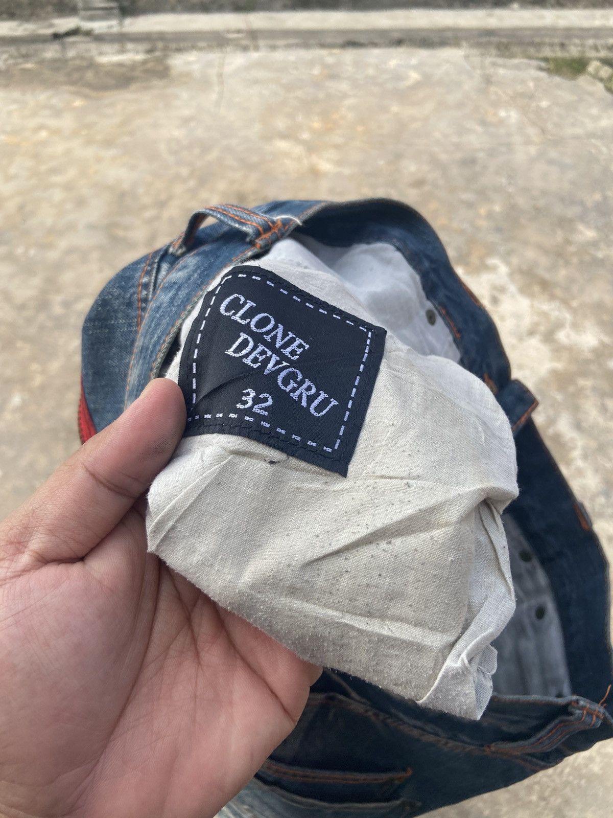 Japanese Brand Clone Devgru Faded Style Denim Pant Size US 33 - 6 Thumbnail