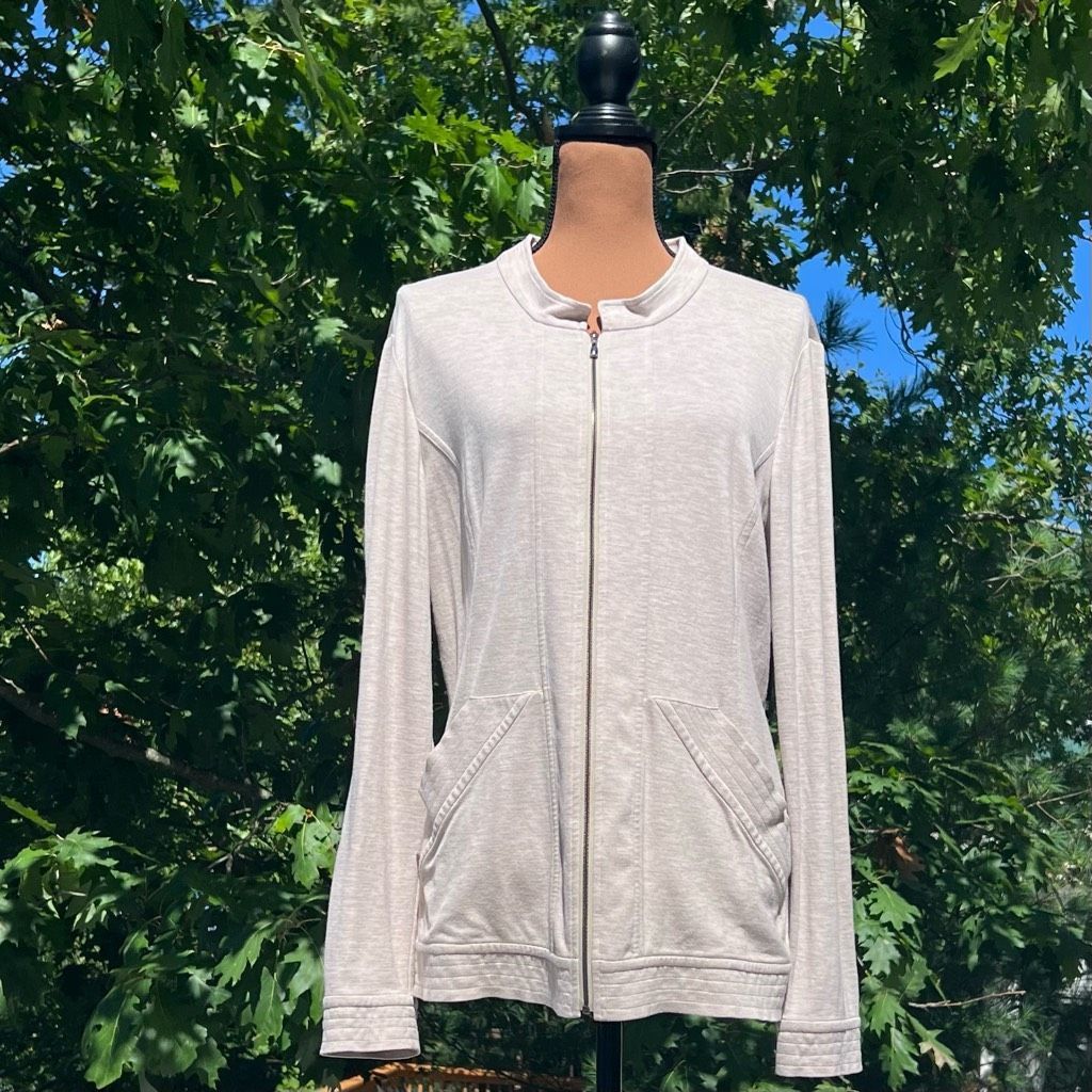 St. John St. John Spa Zip Up Sweatshirt Long Sleeve Jacket Oatmeal Me Size L / US 10 / IT 46 - 6 Thumbnail