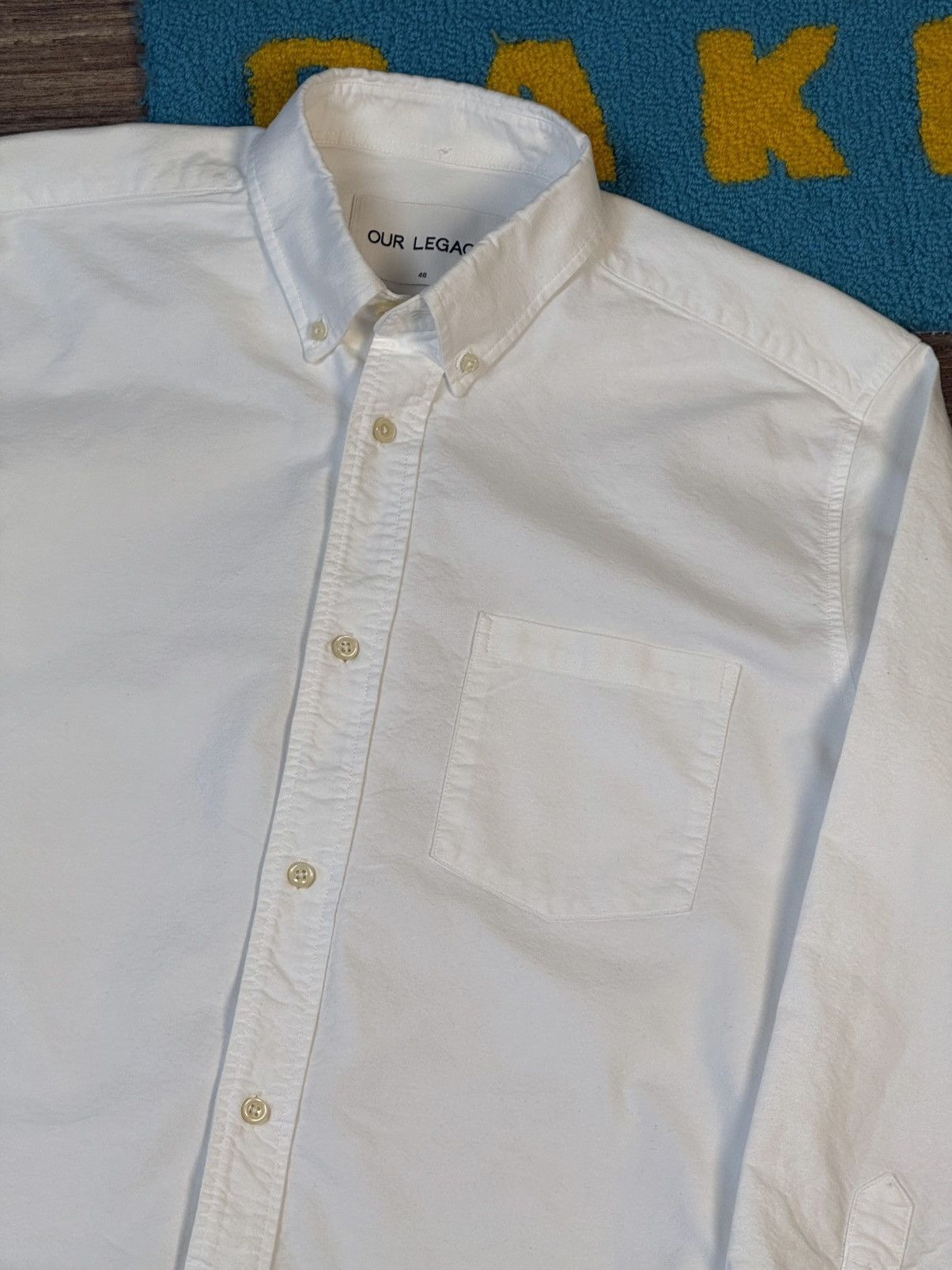 Our Legacy Our Legacy Oxford Buttons Up White Shirt Size US M / EU 48-50 / 2 - 2 Thumbnail