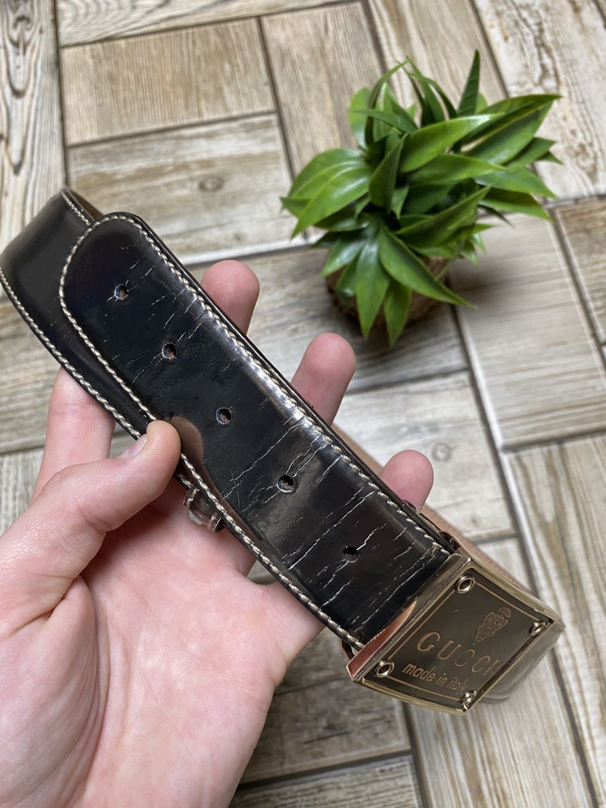 Gucci Gucci belt leather vintage 2000x Size ONE SIZE - 4 Thumbnail