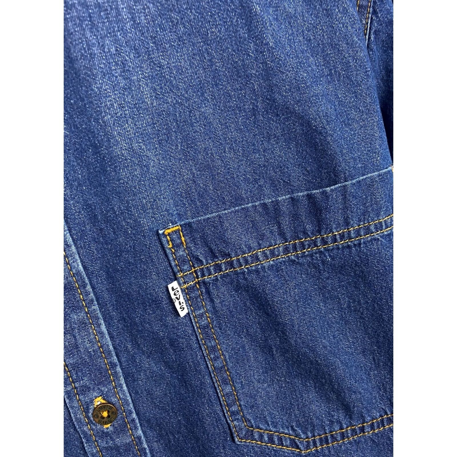Levi's Levis 90s Vintage Mens Denim Jeans Shirt White Tab Size M Shirt Mens 90s Levi's Denim Blue Tab Vintage Size US M / EU 48-50 / 2 - 3 Thumbnail