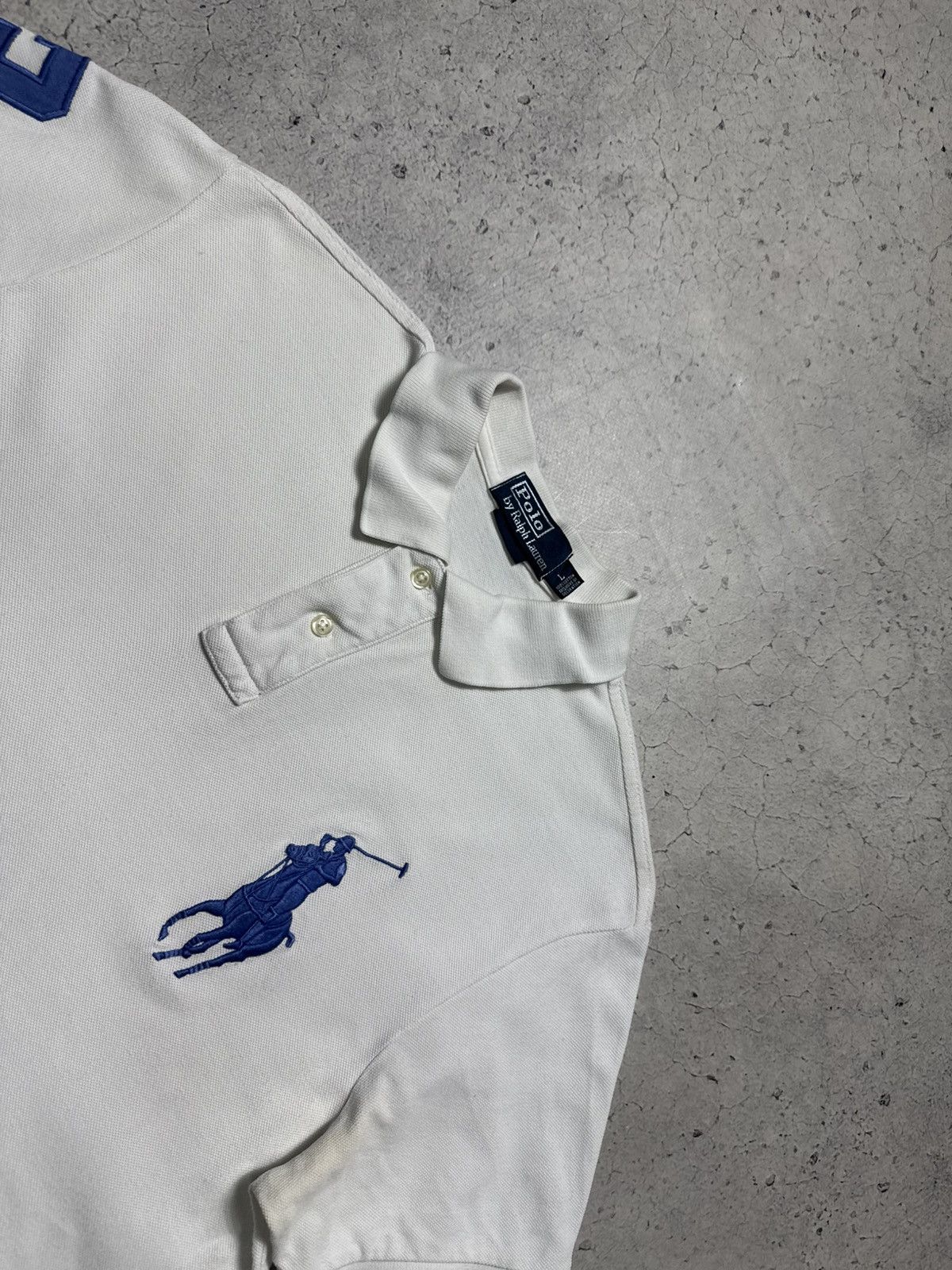 Polo Ralph Lauren Polo Ralph Lauren White Vintage Polo Shirt Size L Size US L / EU 52-54 / 3 - 4 Thumbnail
