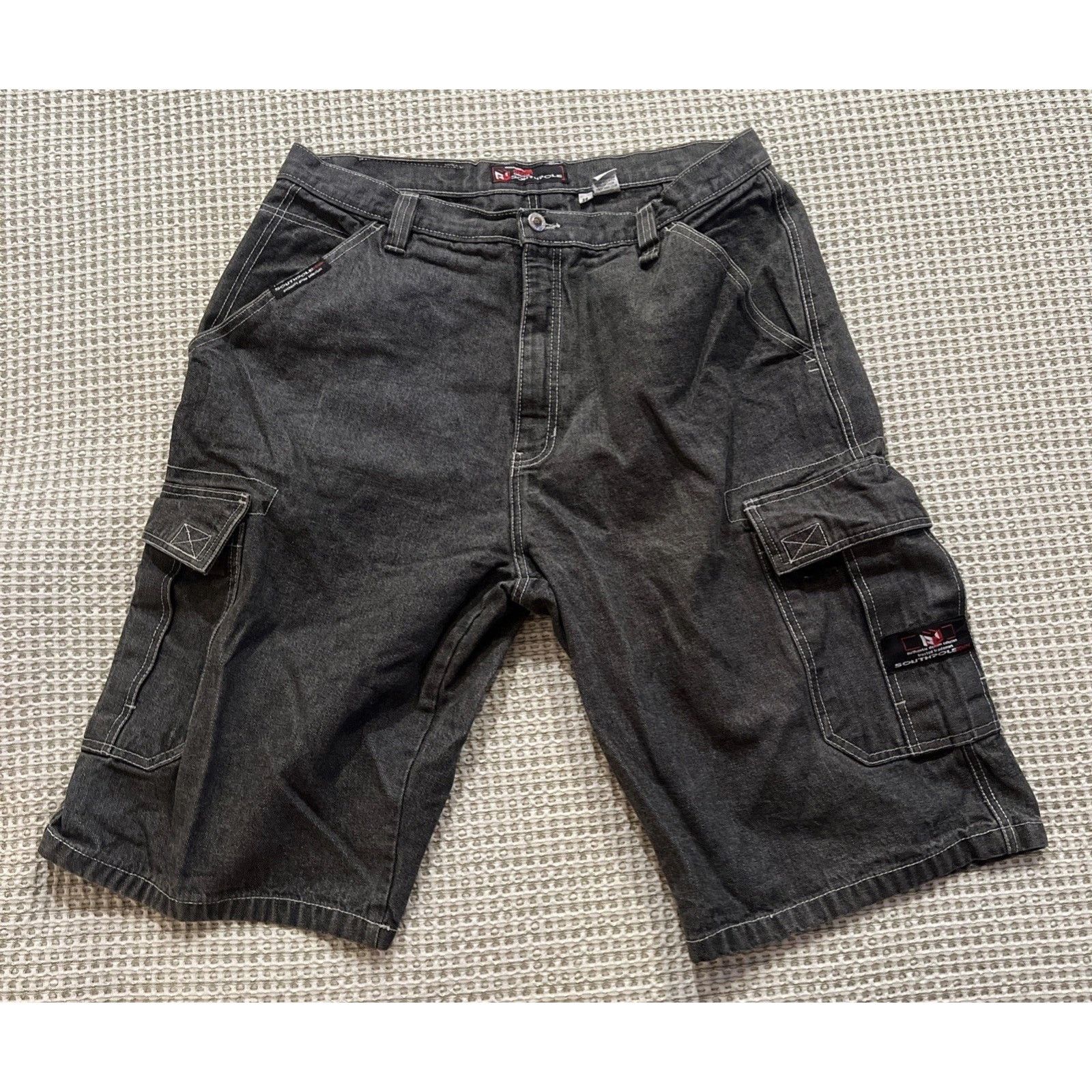 Southpole Southpole Y2K Baggy Shorts Jorts Size 38 Gray Denim JNCO Size US 38 / EU 54 - 11 Thumbnail