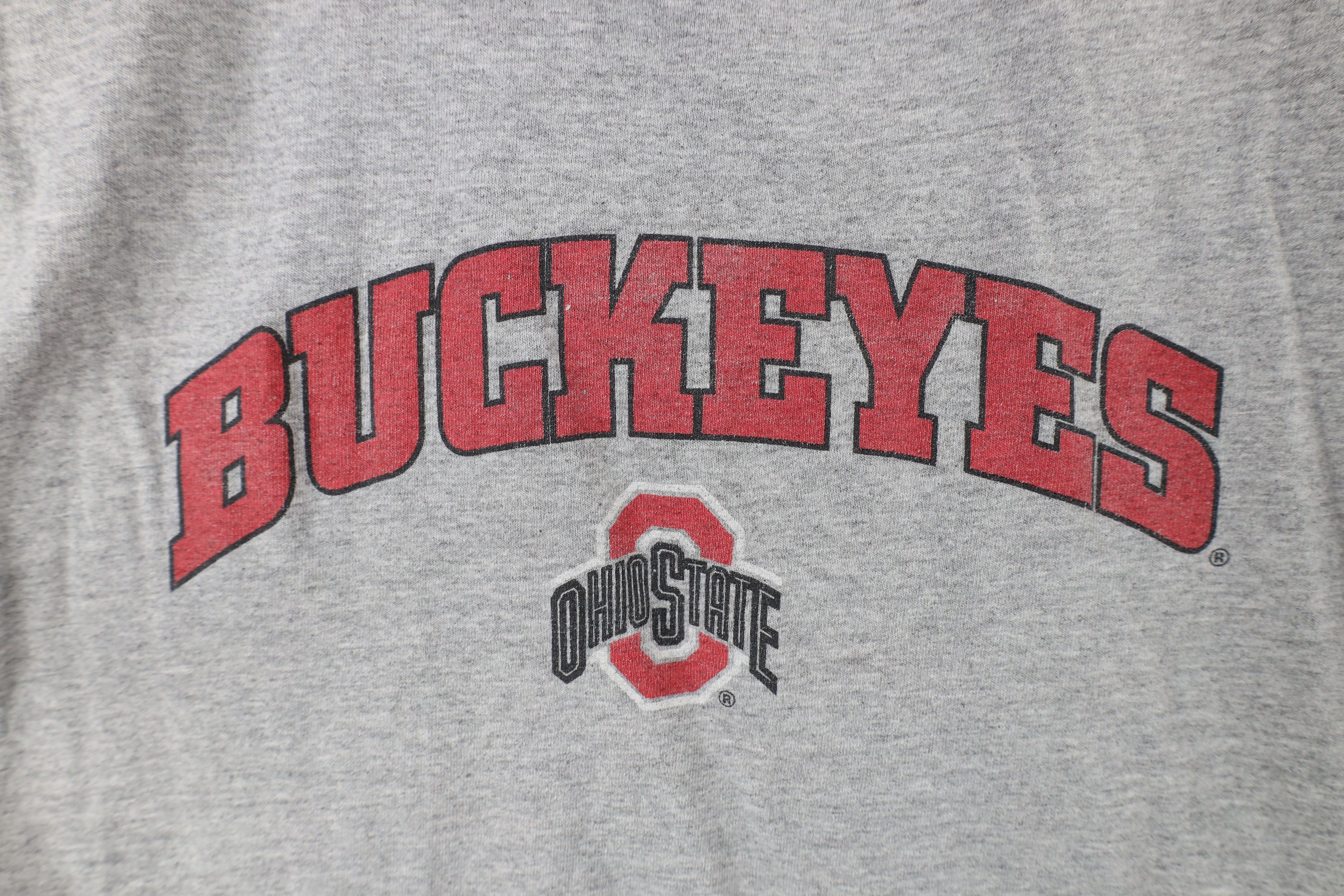 Vintage Vintage 90s Spell Out Ohio State University T-Shirt Gray Size US L / EU 52-54 / 3 - 8 Thumbnail