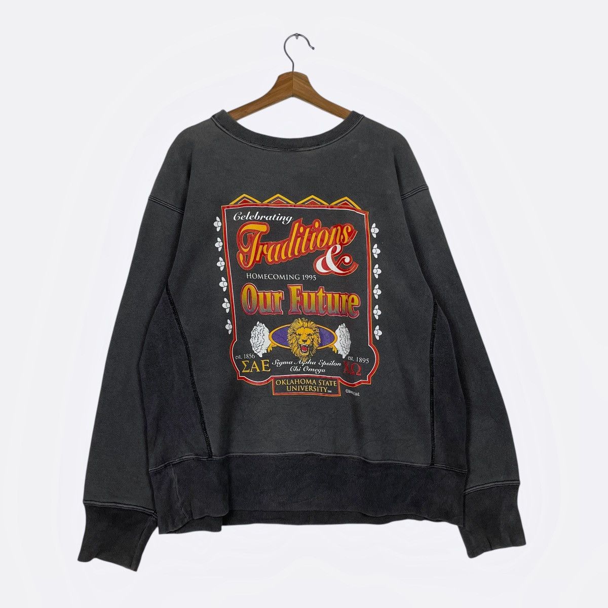 Vintage Vintage Home Coming 1995 Oklahoma State University Sweater Size L / US 10 / IT 46 - 7 Thumbnail