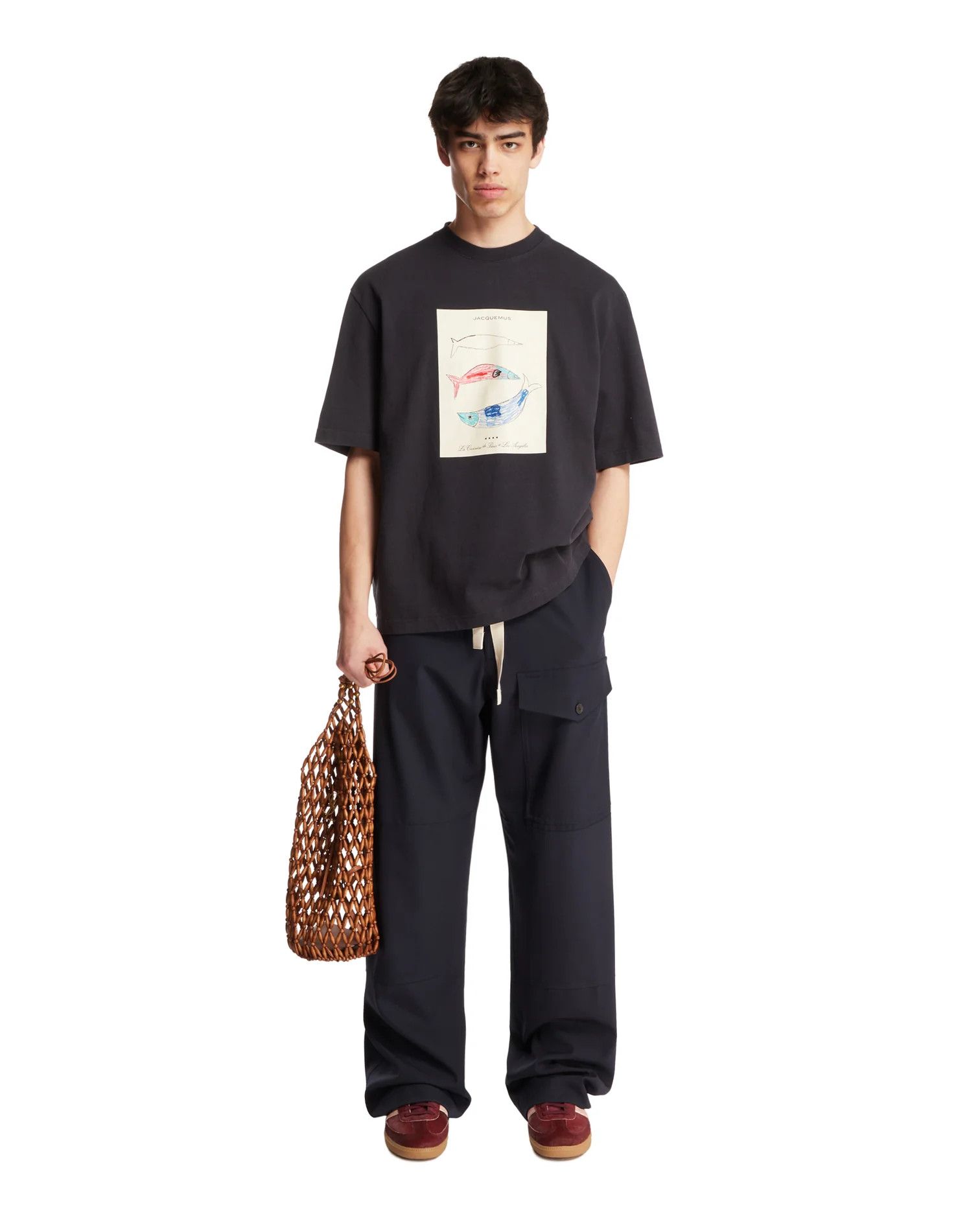 Jacquemus o1h1sh10525 Le T-Shirt Marino in Navy Blue Size US M / EU 48-50 / 2 - 3 Thumbnail