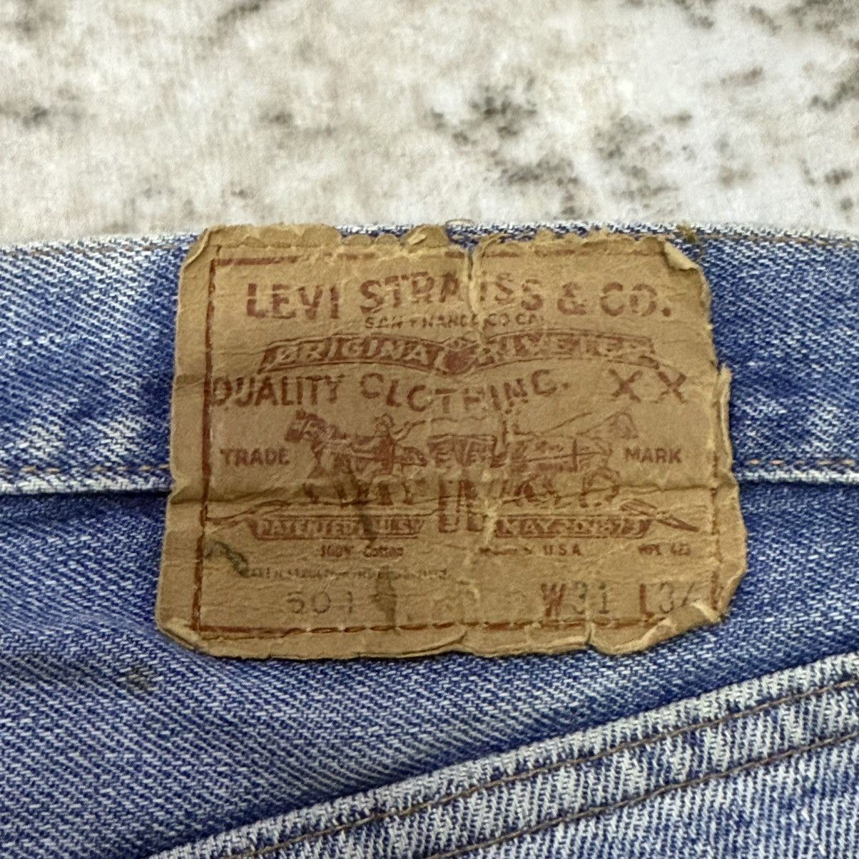 Levi's Vintage 70s Levis 501 Single R Selvedge Jeans Button #6 Size US 30 / EU 46 - 10 Thumbnail