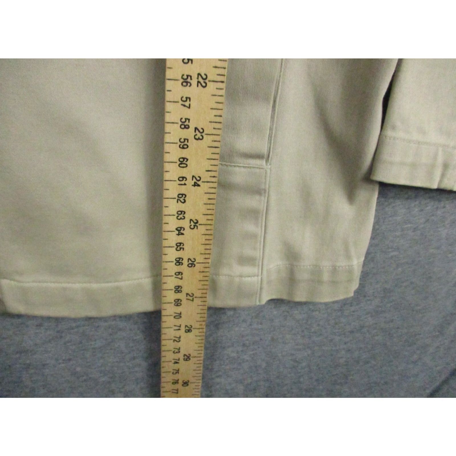 Vintage VINTAGE REAL Comfort Jacket Women 10 Khaki Stretch Long Sleeve Metal Button Leather Outer Shell Beige 10 Womens Jacket Size L / US 10 / IT 46 - 4 Thumbnail