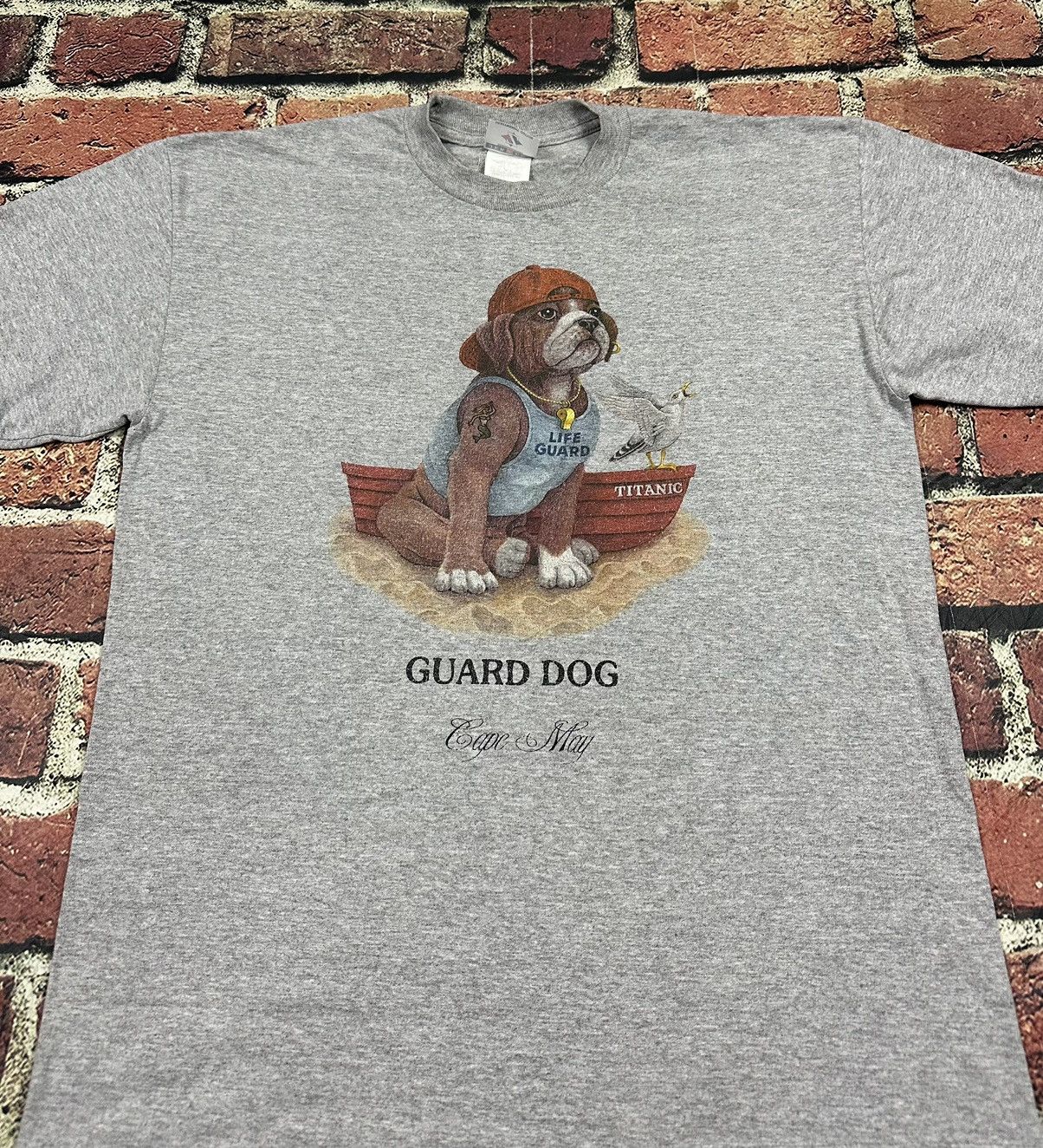 Vintage Vintage 90s Life Guard Dog Tee Cape May Titanic New Jersey Size US M / EU 48-50 / 2 - 2 Thumbnail