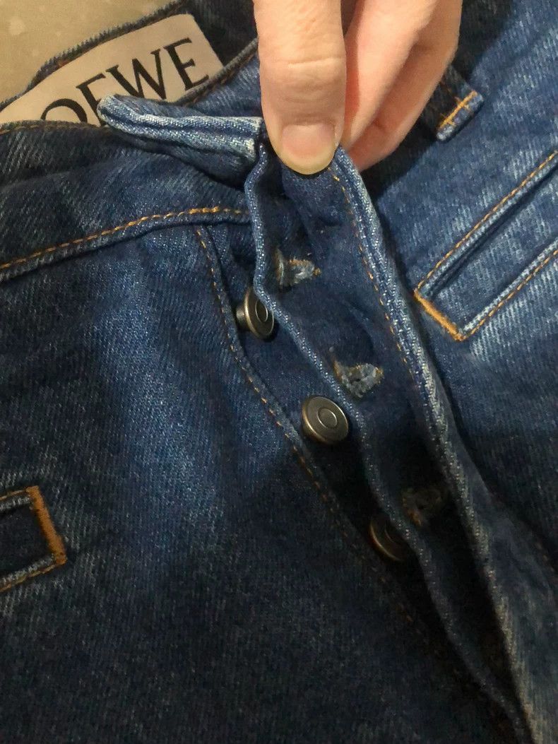 Loewe Loewe High-waisted frayed denim fisherman pants Size 33" - 6 Thumbnail