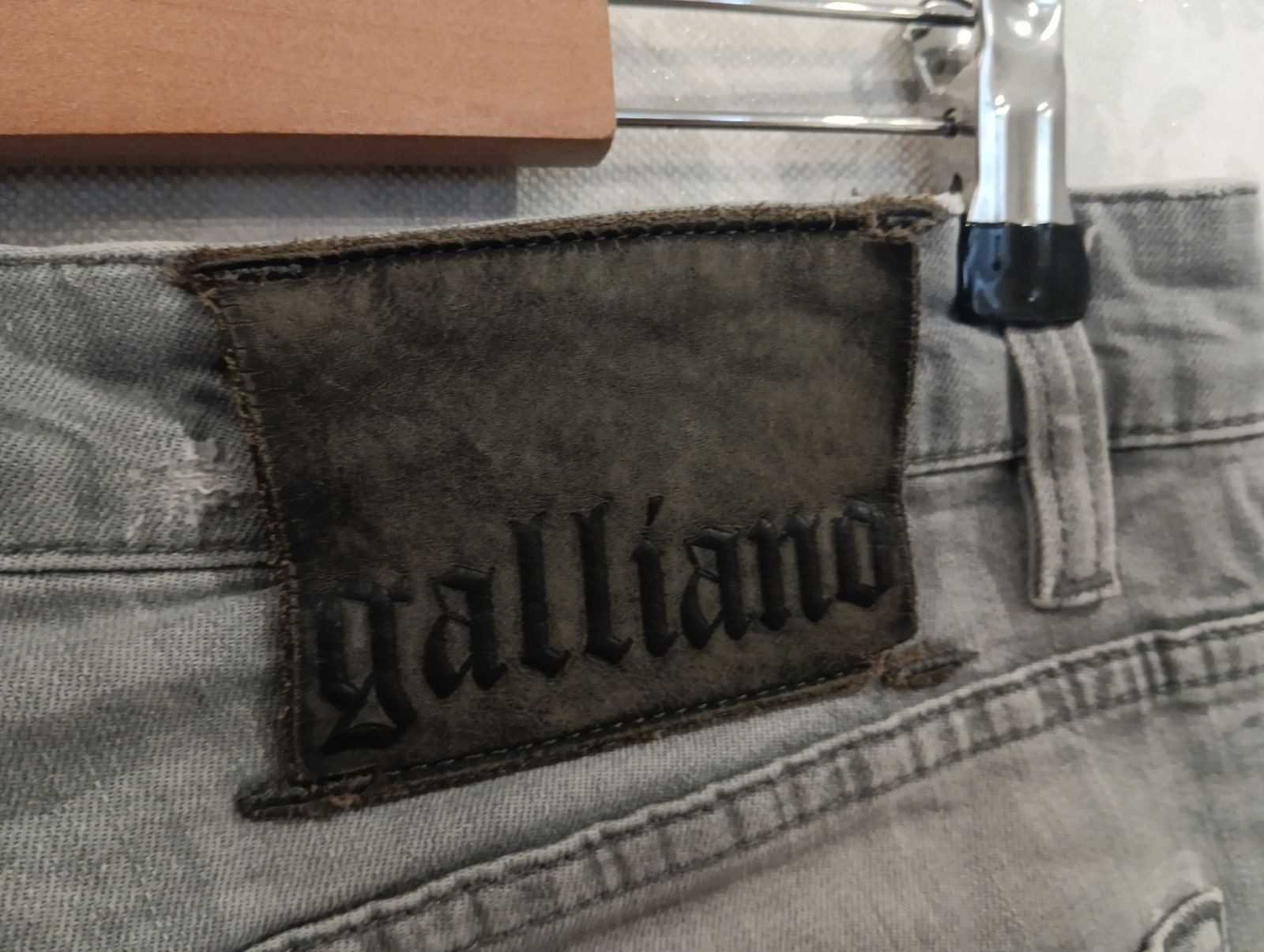 John Galliano John Galliano Women's Gray Jeans Size 31" - 6 Thumbnail