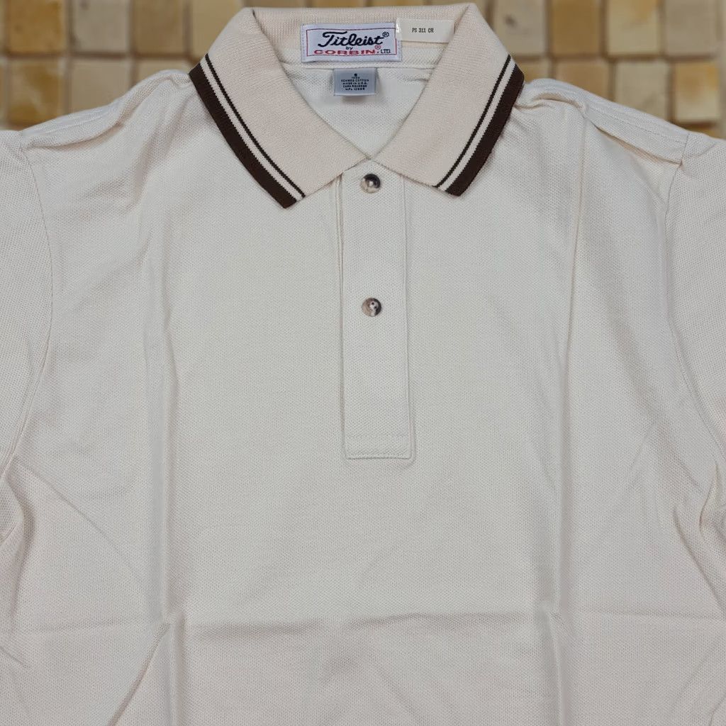 Titleist VINTAGE Titleist Golf Collared Men's S Pullover Cream Polo Shirt USA Made PGA Preppy 90s Casual Polo Shirt Mens Size US S / EU 44-46 / 1 - 1 Thumbnail