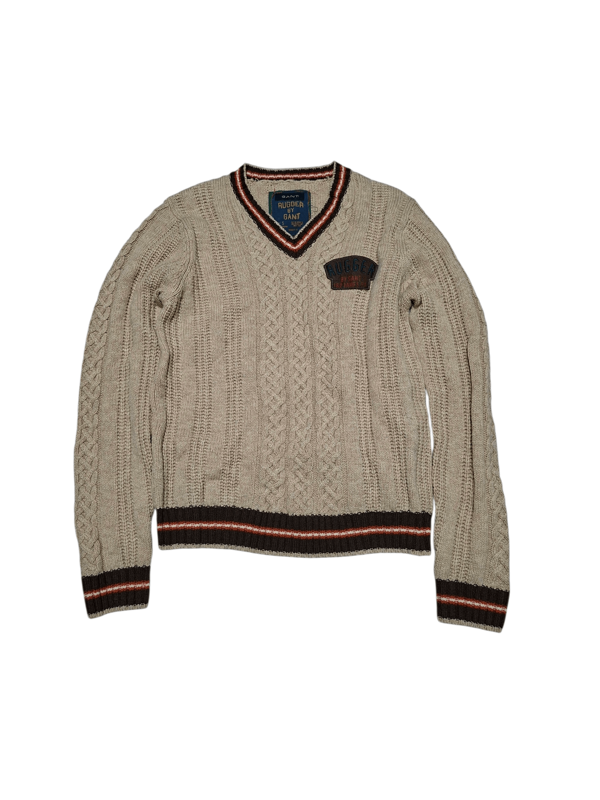 Gant GANT VINTAGE 100% LAMBSWOOL OLDMONEY V-NECK SWEATER Size US S / EU 44-46 / 1 - 1 Thumbnail