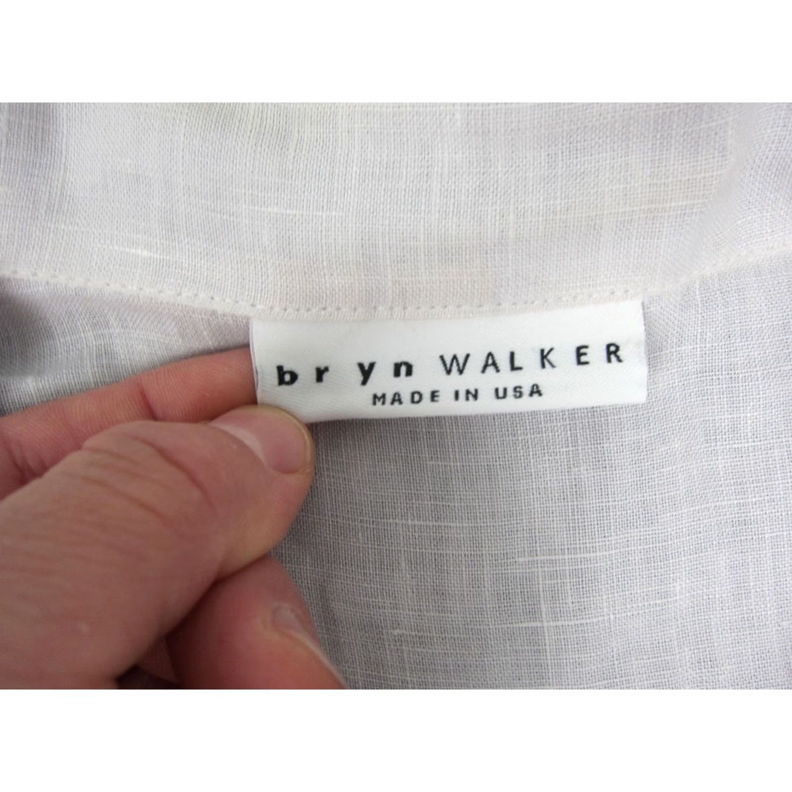 Vintage Bryn Walker Jacket Womens XL Gray Lilac 100% Linen Made in USA Size XL / US 12-14 / IT 48-50 - 3 Thumbnail