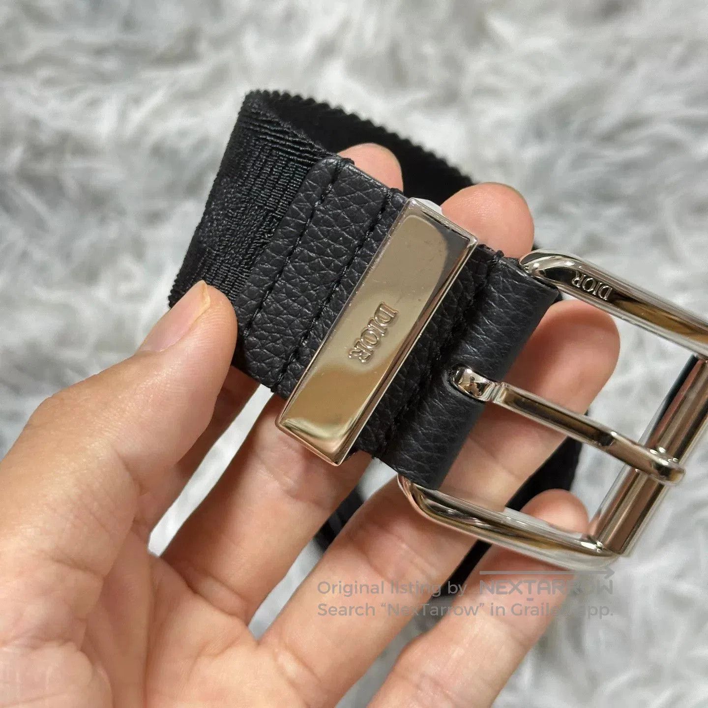 Dior dior fabric belt 100cm length 3.5cm width. Size ONE SIZE - 2 Thumbnail