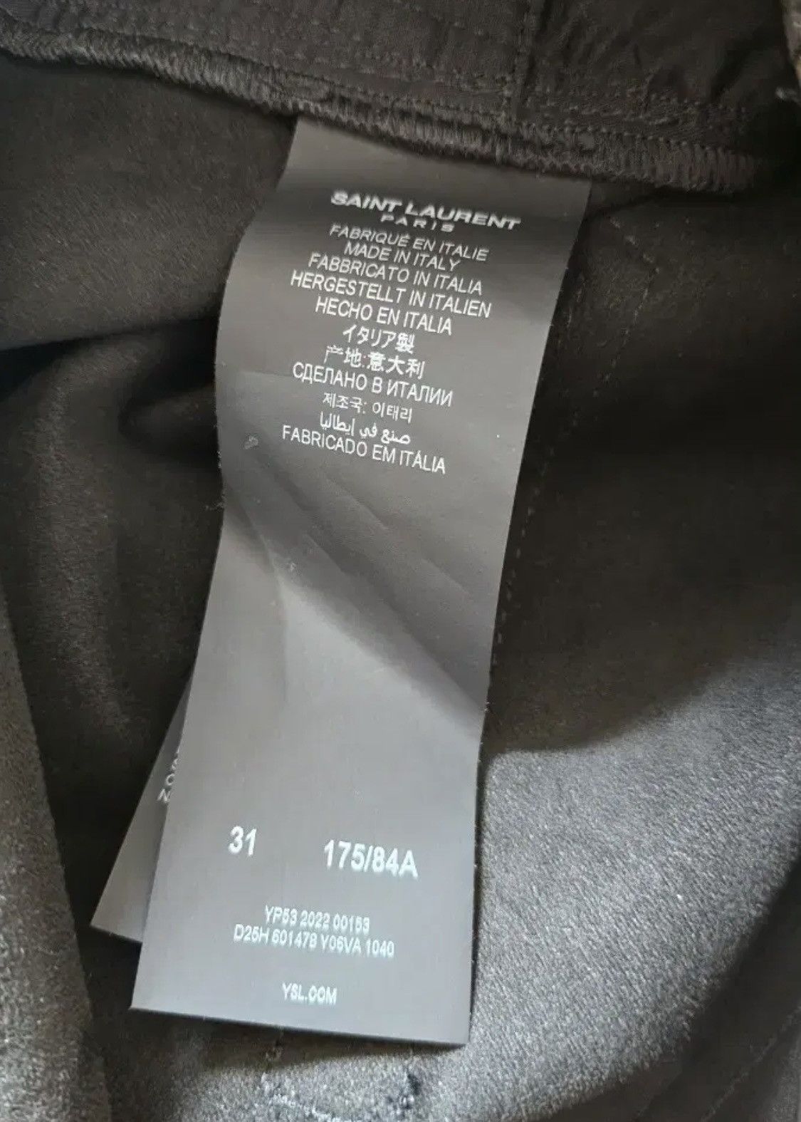 Saint Laurent Paris Saint Laurent 22AW Coating Pants Size US 31 - 5 Thumbnail