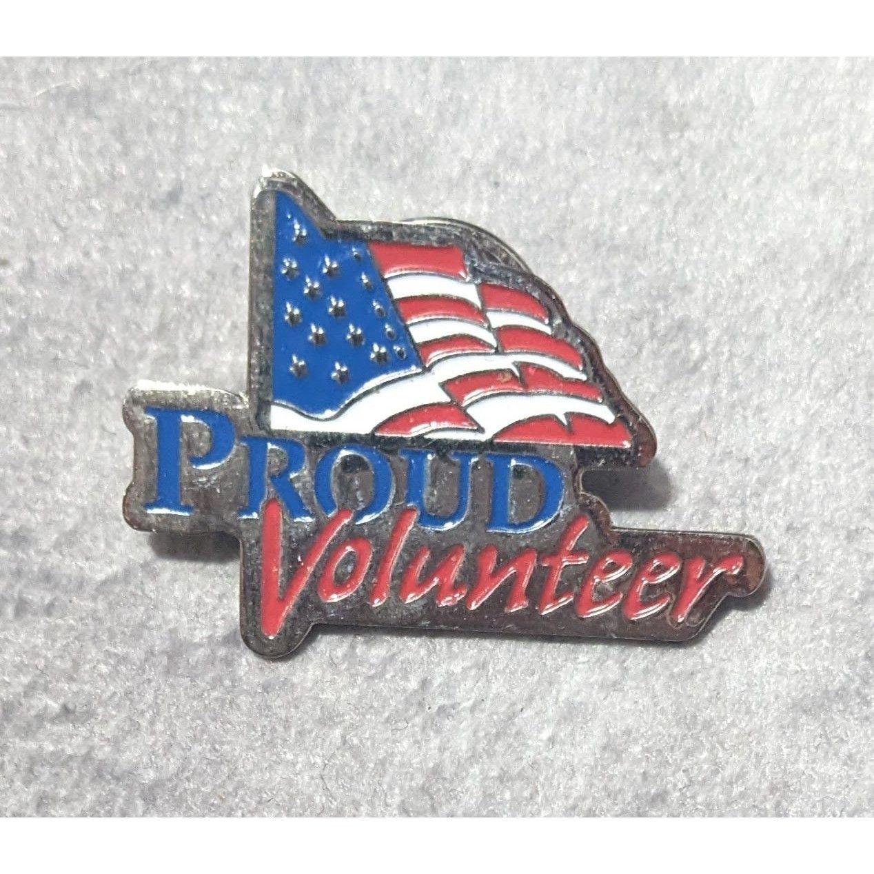 Other Proud Volunteer Patriotic Flag Enamel Lapel Pin Size ONE SIZE - 4 Thumbnail