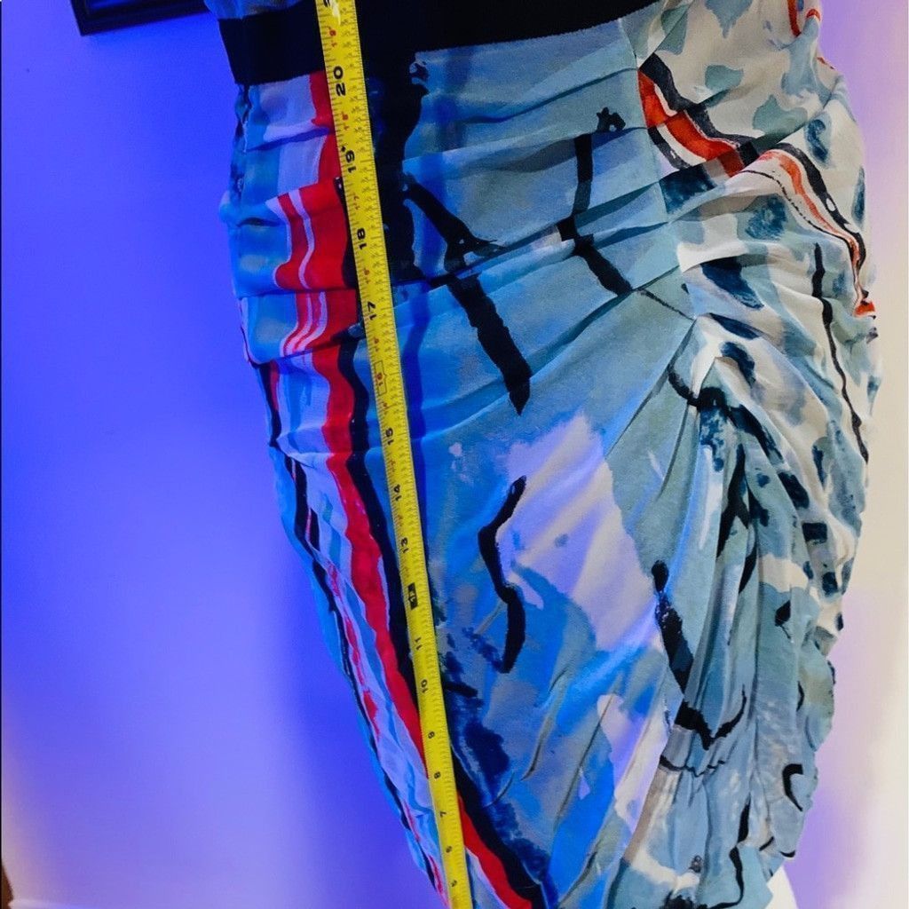 Diane von Furstenberg Diane Von Furstenberg silk navy print dress Size M / US 6-8 / IT 42-44 - 5 Thumbnail
