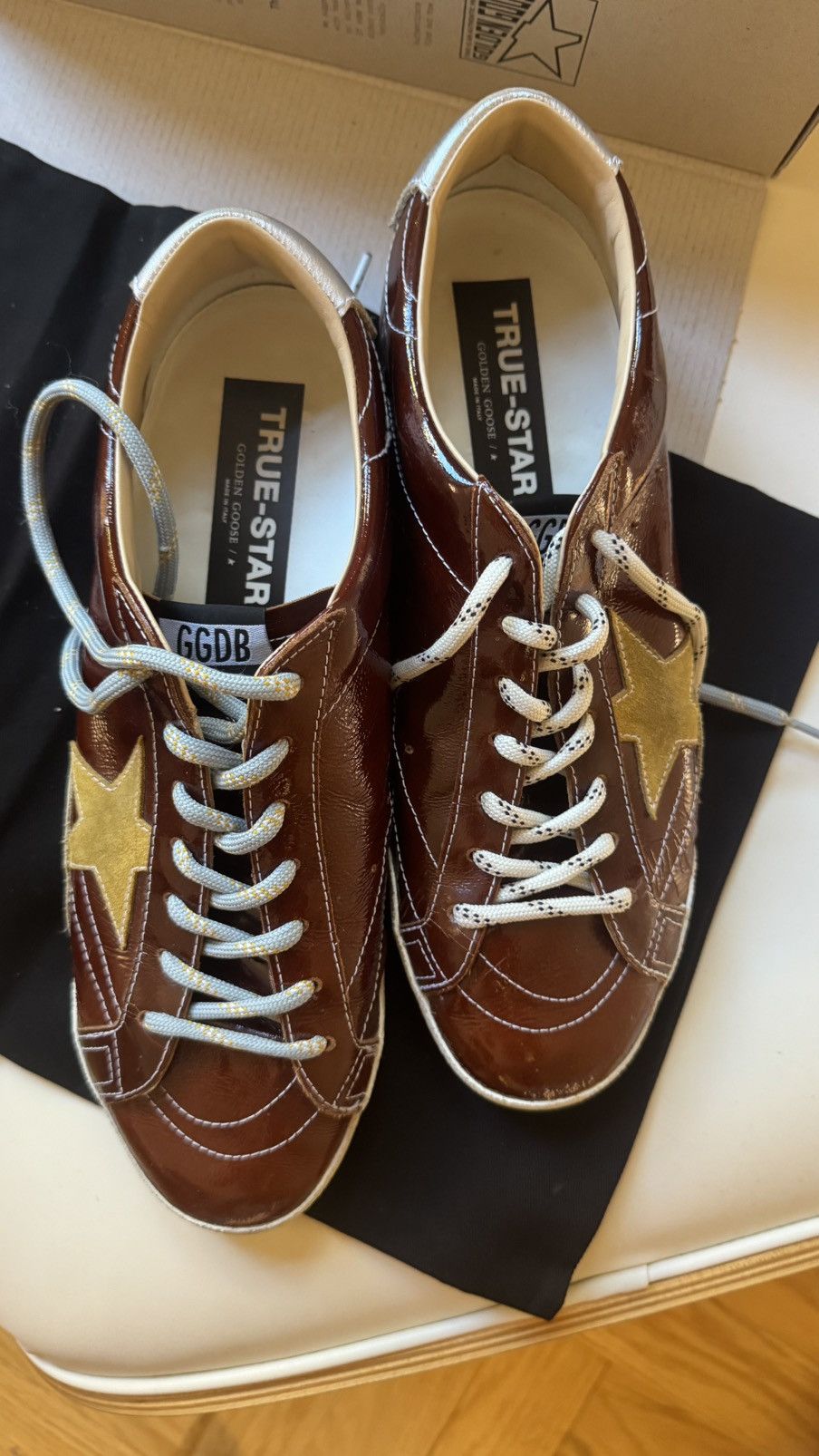Golden Goose Golden Goose Burgundy True Stars - Size 45 Size US 11.5 / EU 44-45 - 9 Thumbnail