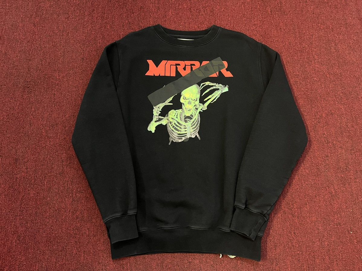 image of Off White x Virgil Abloh Off-White Skull Mirror Crewneck Black, Men's (Size Medium)