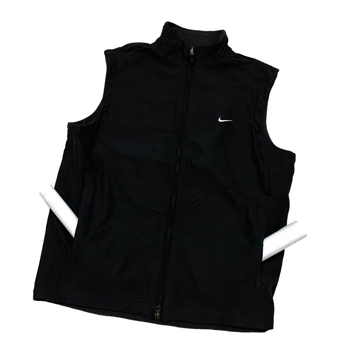 Nike × Vintage Nike fleece Black grey reversible vest Size US L / EU 52-54 / 3 - 3 Thumbnail