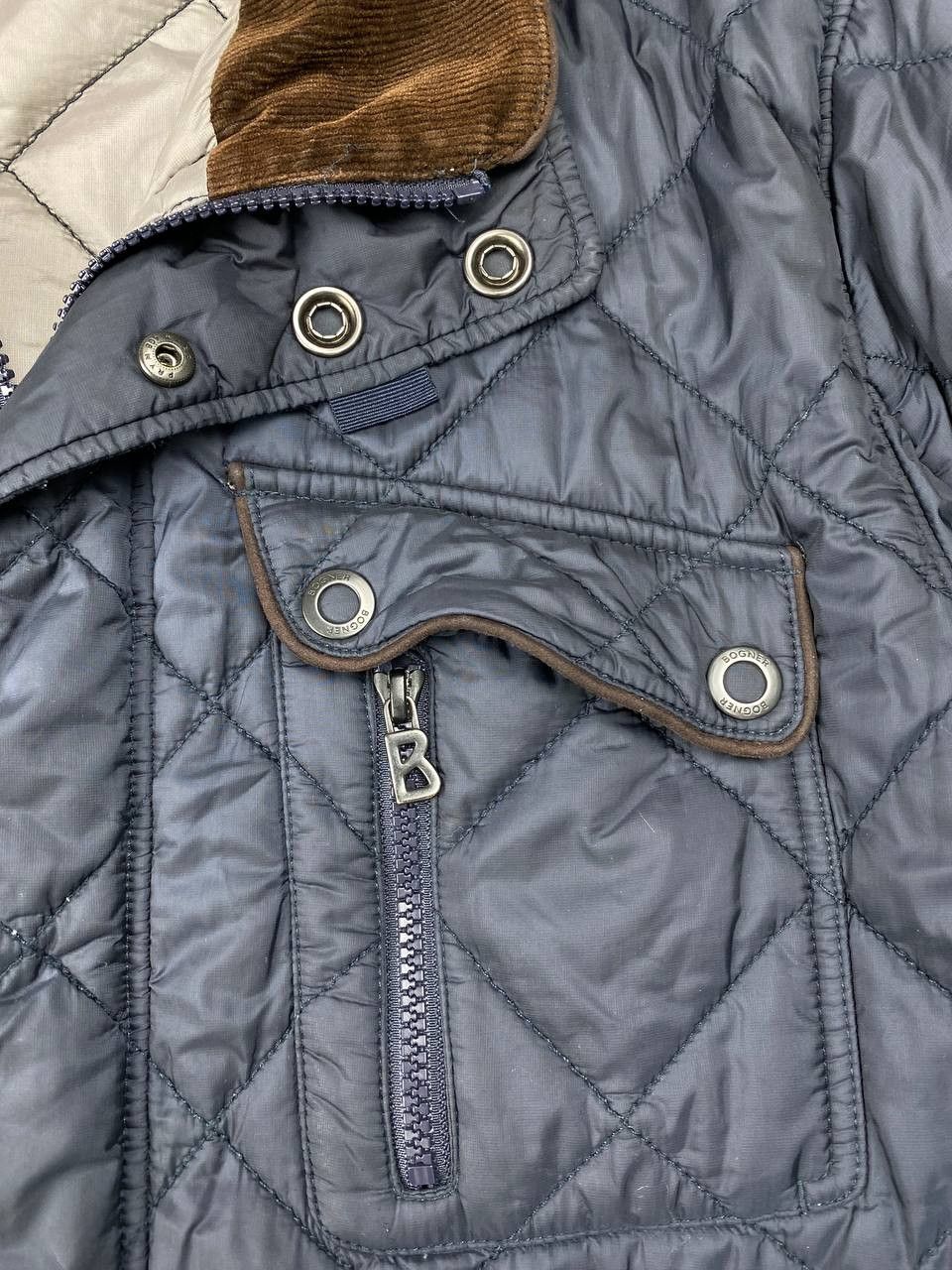 Bogner Bogner Quilted Down Jacket Corduroy Collar Size US L / EU 52-54 / 3 - 3 Thumbnail
