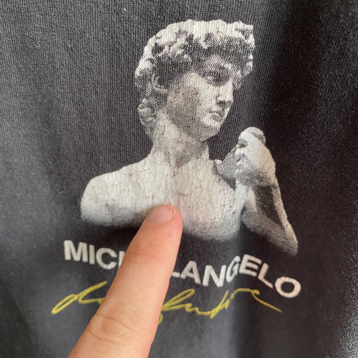 Designer Vintage Michelangelo Dark Future big logo oversized tee Size US XXS / EU 40 - 6 Thumbnail