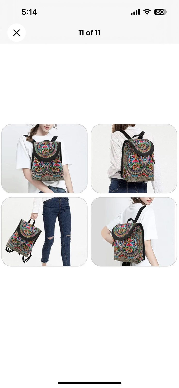 Other Women's Handmade Mini Backpack Purse – Adjustable Travel Bag Size ONE SIZE - 11 Thumbnail