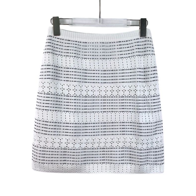 Chanel Chanel Color-blocked hollow striped cotton casual knitted Size 24" / US 00 / IT 34 - 2 Thumbnail