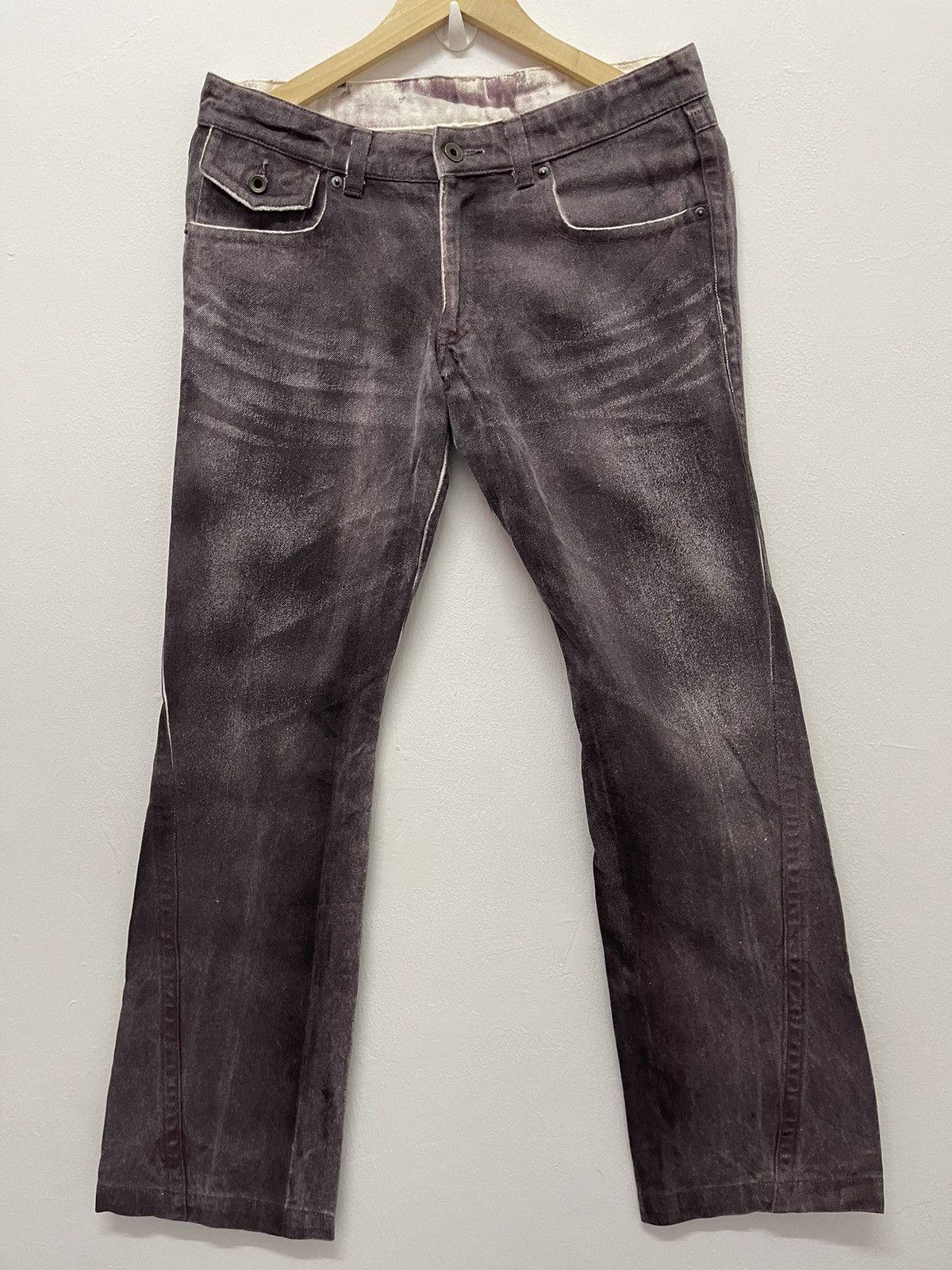 Japanese Brand Vintage Flare Denim Splatter Design Streetwear Ppfm Size US 30 / EU 46 - 2 Thumbnail