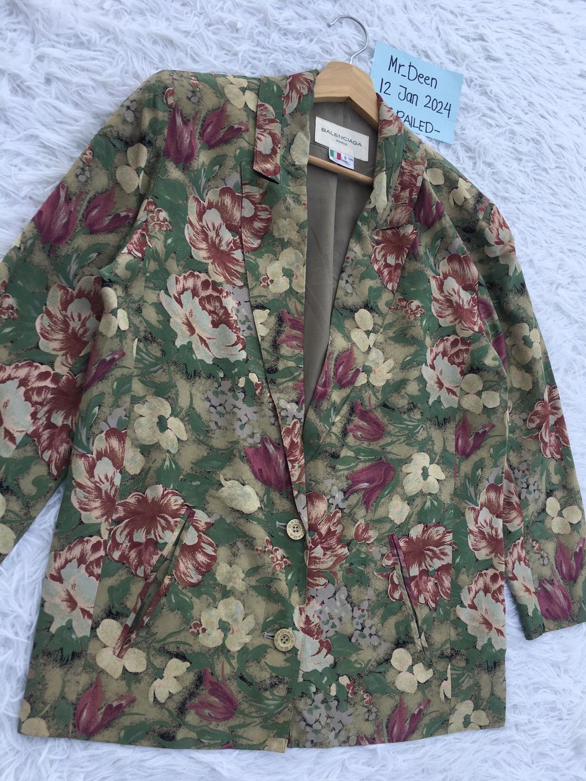 Balenciaga Rare Vintage 90s Balenciaga Florals Print Blazer Size M / US 6-8 / IT 42-44 - 6 Thumbnail