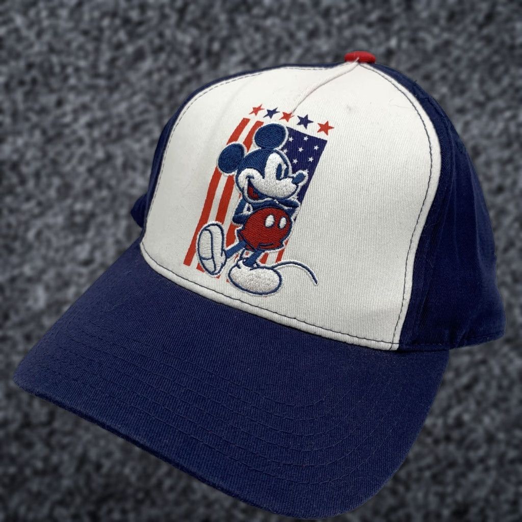 Disney Disney Mickey Mouse Hat Cap Strap Back Mens Blue Baseball USA One Size Size ONE SIZE - 1 Thumbnail