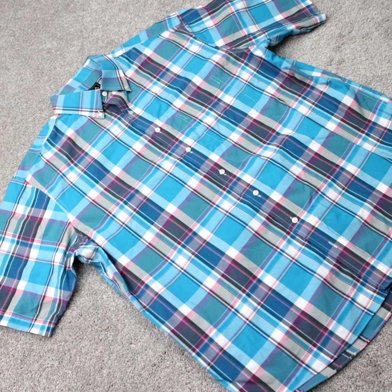 Jos. A. Bank Jos. A. Bank Traveler Shirt Mens XL Blue 100% Cotton Short Sleeve Button Down Size US XL / EU 56 / 4 - 7 Thumbnail