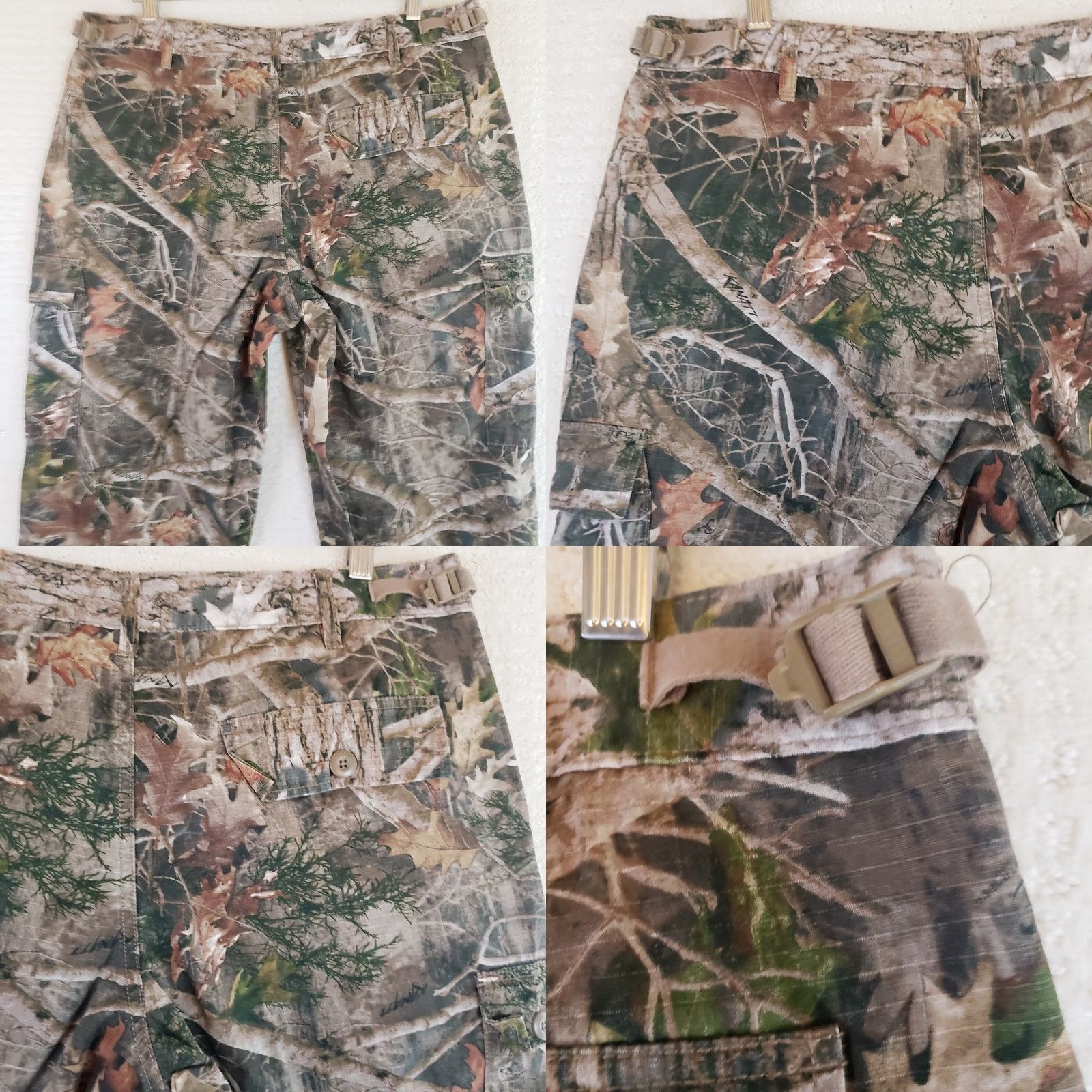 Hunter Ridge Hunter Pants Mens Large Brown TrueTimber Camouflage Cargo Straight Leg Tie Size US 33 - 9 Thumbnail