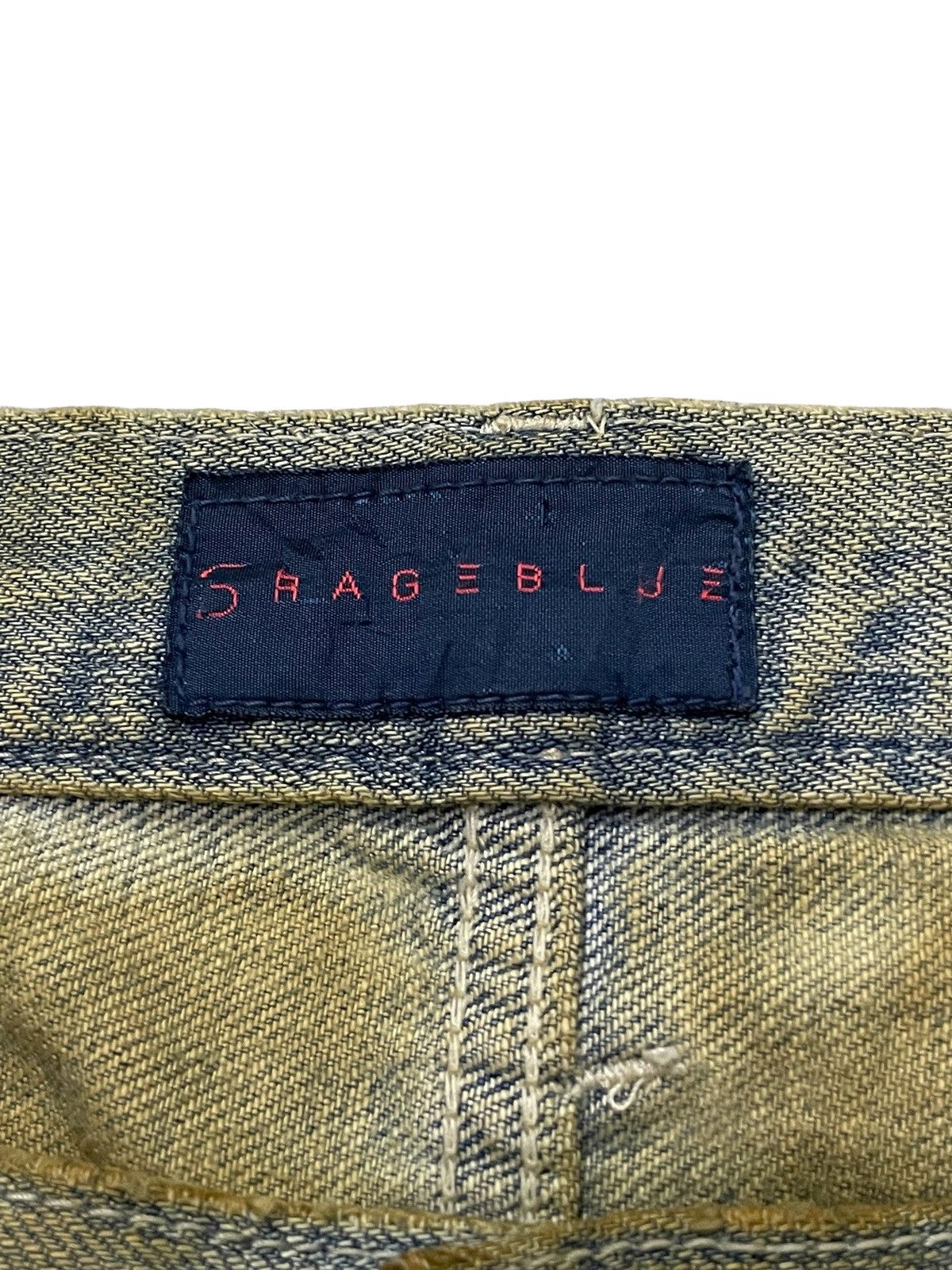 GOSTAR DE FUGA × Hysteric Glamour × Junya Watanabe 6RageBlue Japan Patchwork Distressed Muddy Wash Jeans Size US 34 / EU 50 - 18 Thumbnail