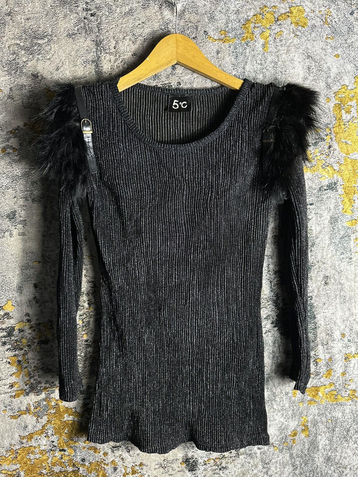 Japanese Brand PLEATED FUR MOHAIR LONG SLEEVE ISSEY MIYAKE KMRII LGB STYLE Size US XXS / EU 40 - 1 Thumbnail