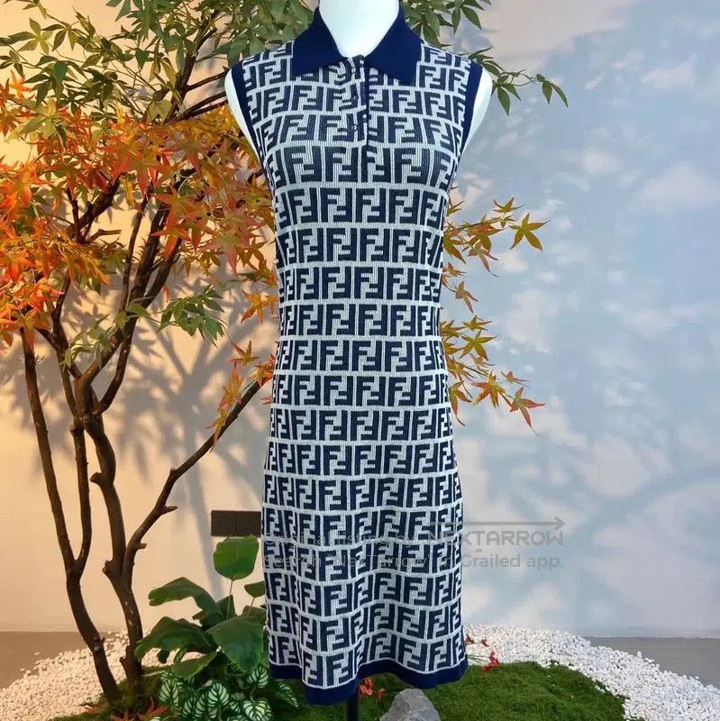 Fendi Fendi Colorblock Cotton Dress for Women . Size M / US 6-8 / IT 42-44 - 1 Thumbnail