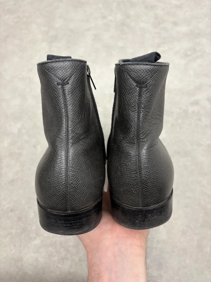 Louis Vuitton Louis Vuitton Black Faded Anthracite Leather Ankle Boots Size US 9 / EU 42 - 7 Thumbnail